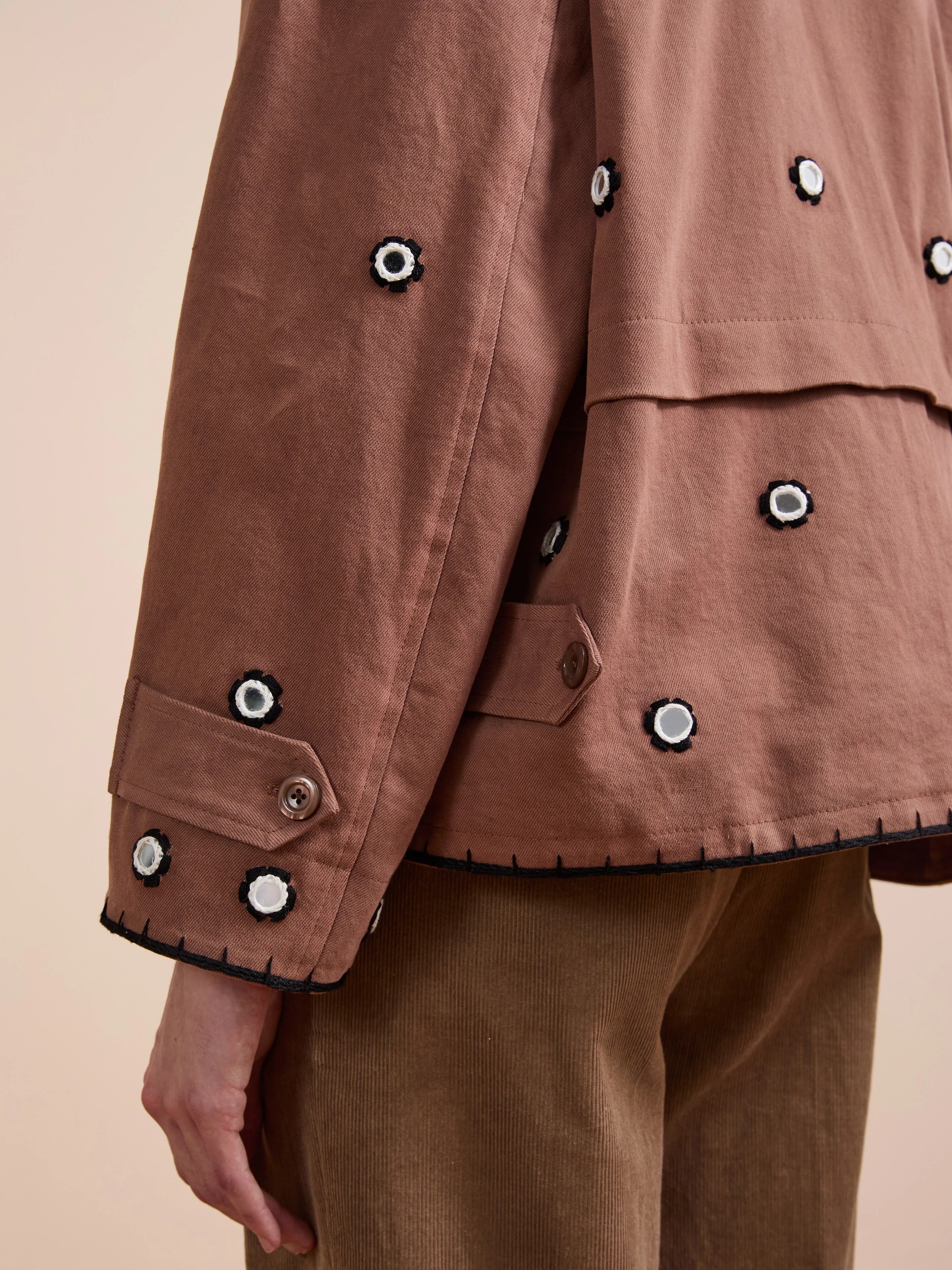 Hand Embroidered Hooded Mirror Anorak - Image 15