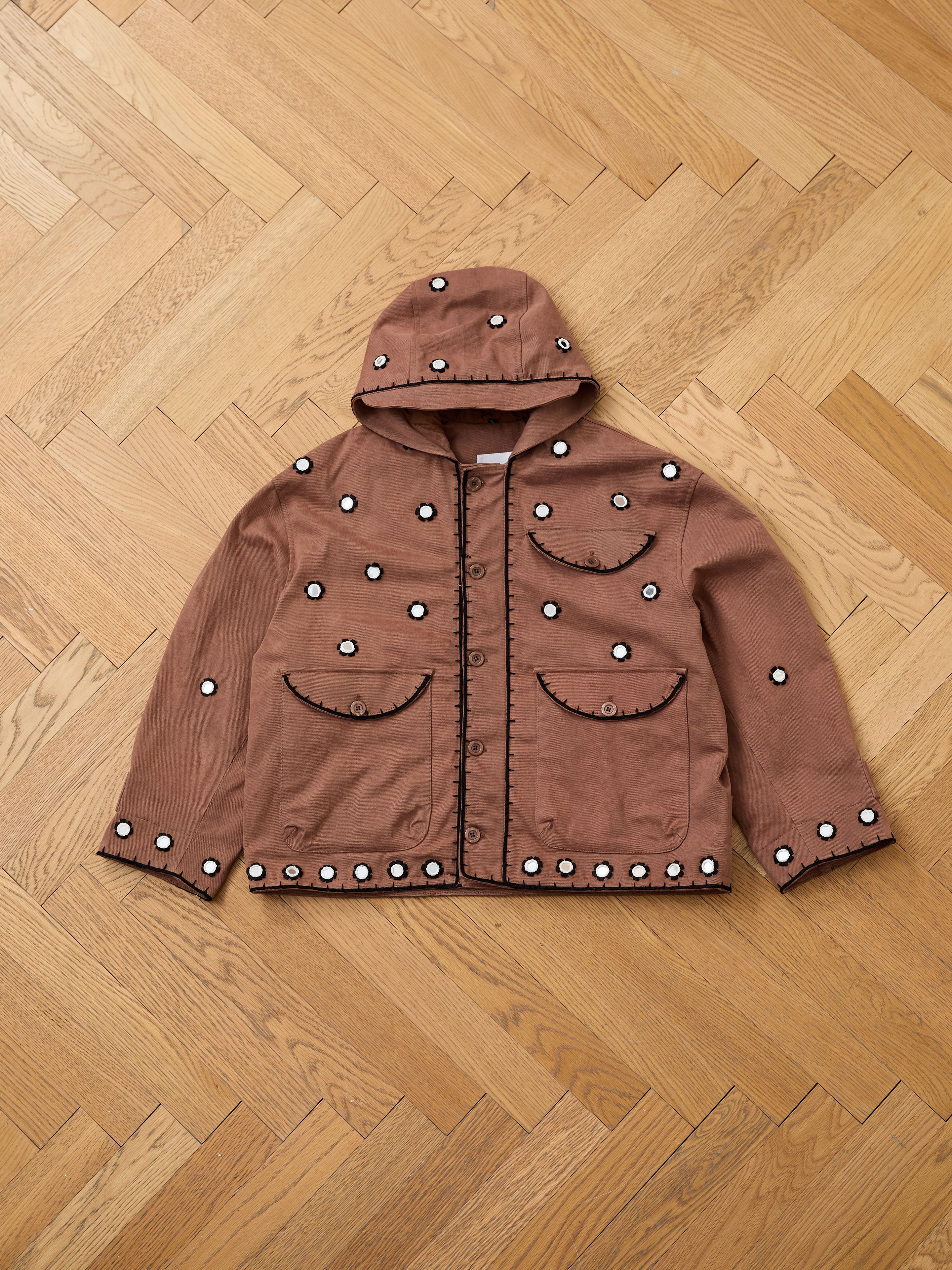 Hand Embroidered Hooded Mirror Anorak - Image 17