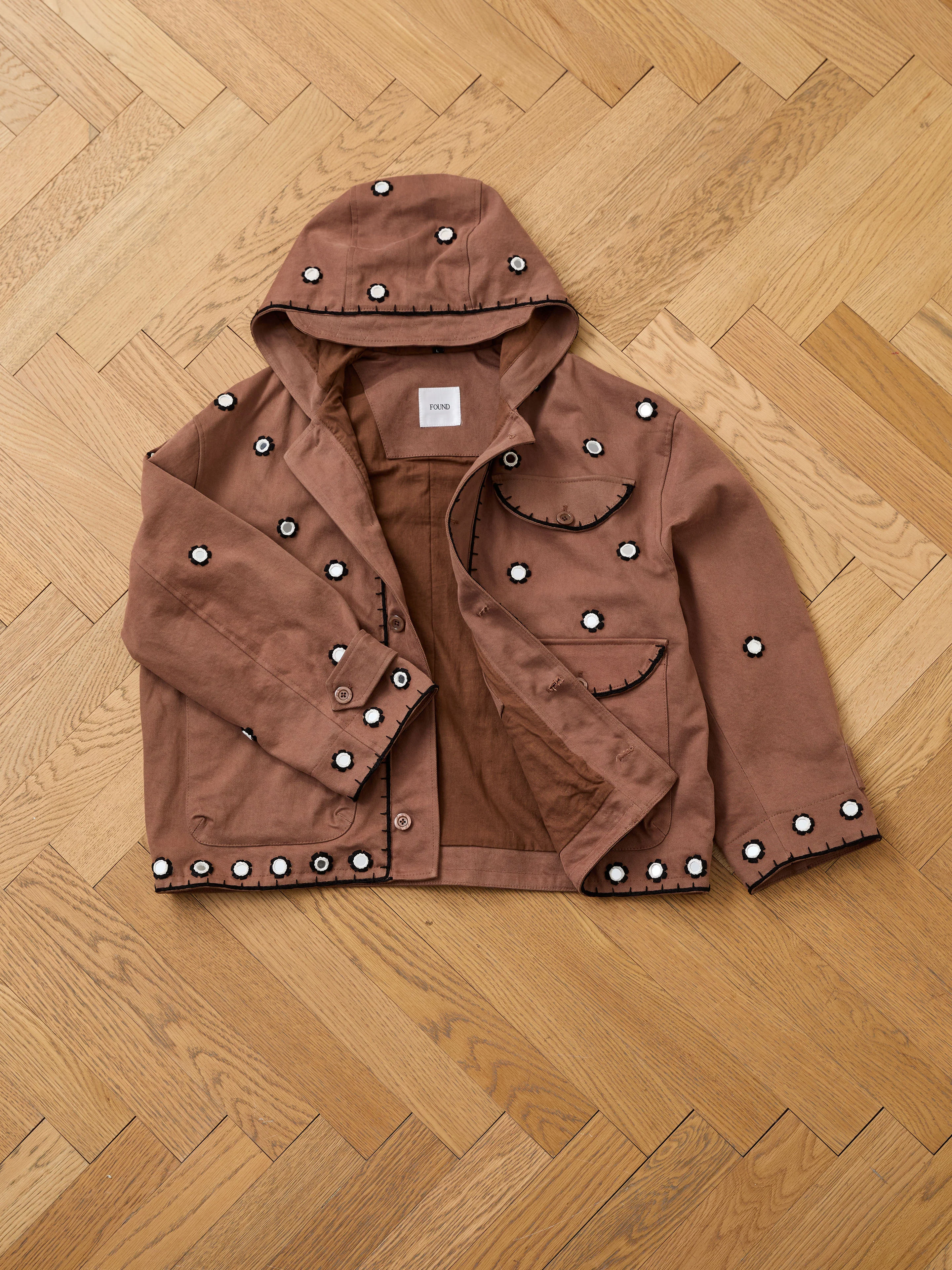 Hand Embroidered Hooded Mirror Anorak - Image 18