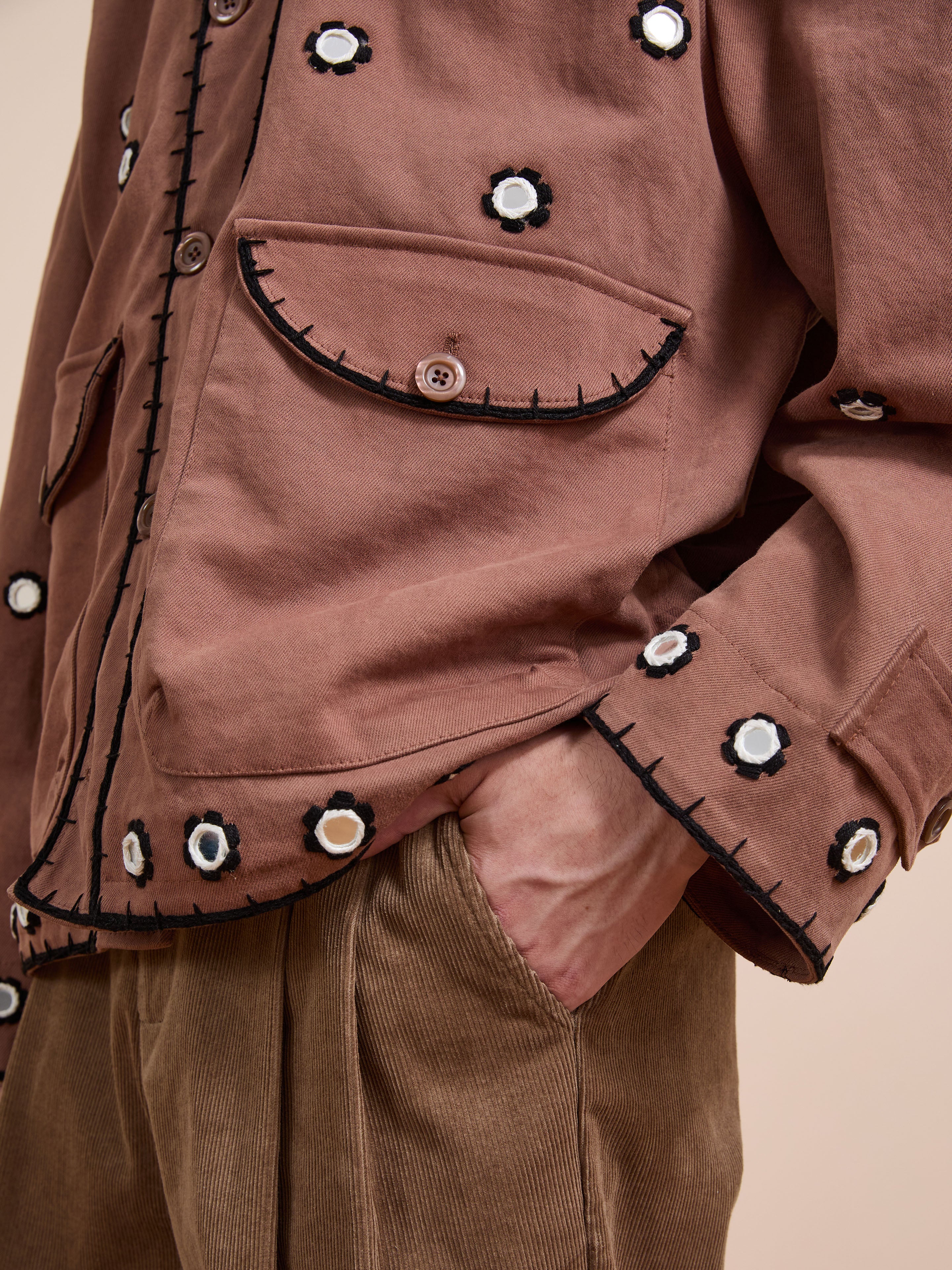 Hand Embroidered Hooded Mirror Anorak - Image 3