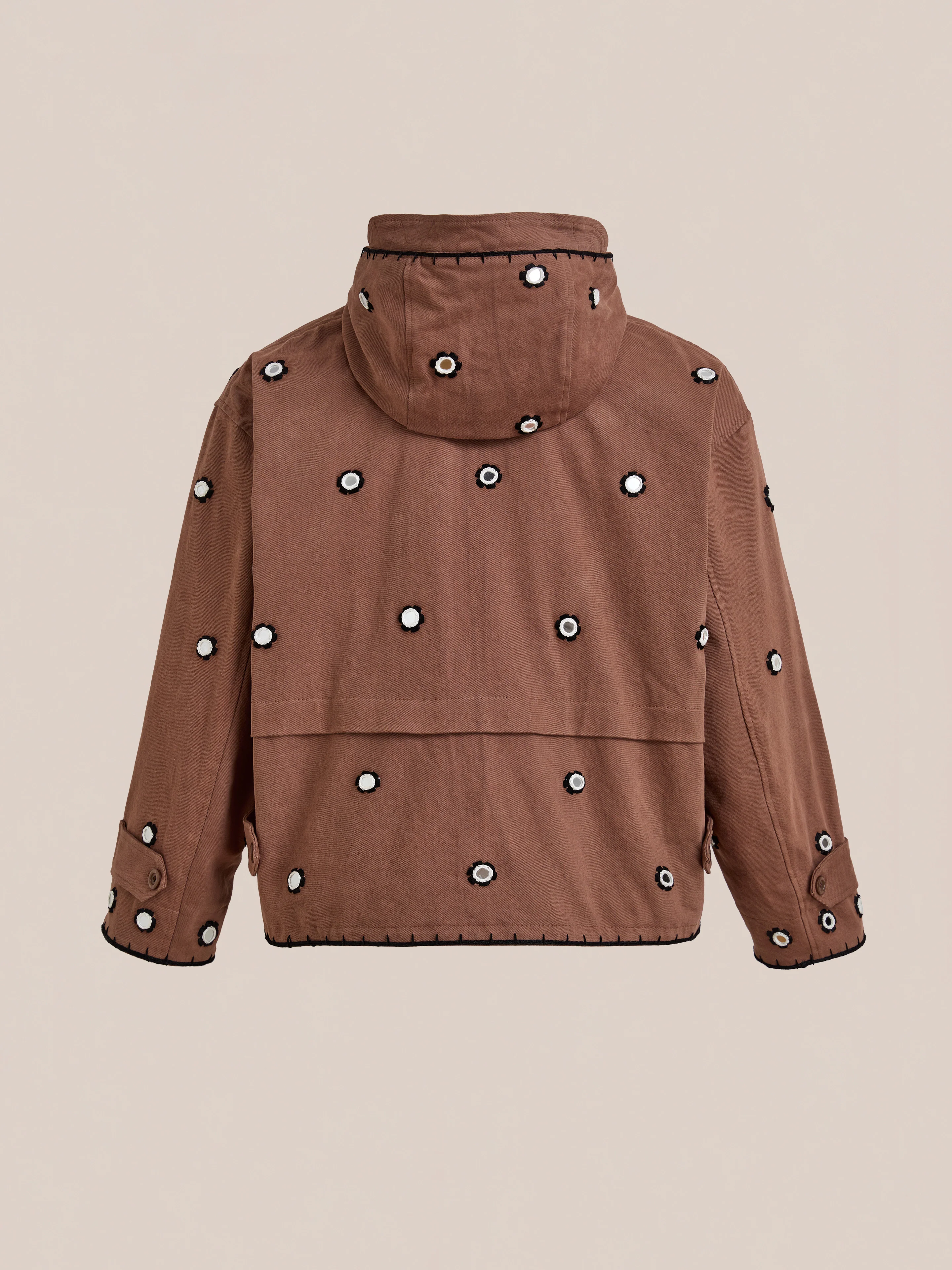 Hand Embroidered Hooded Mirror Anorak - Image 7