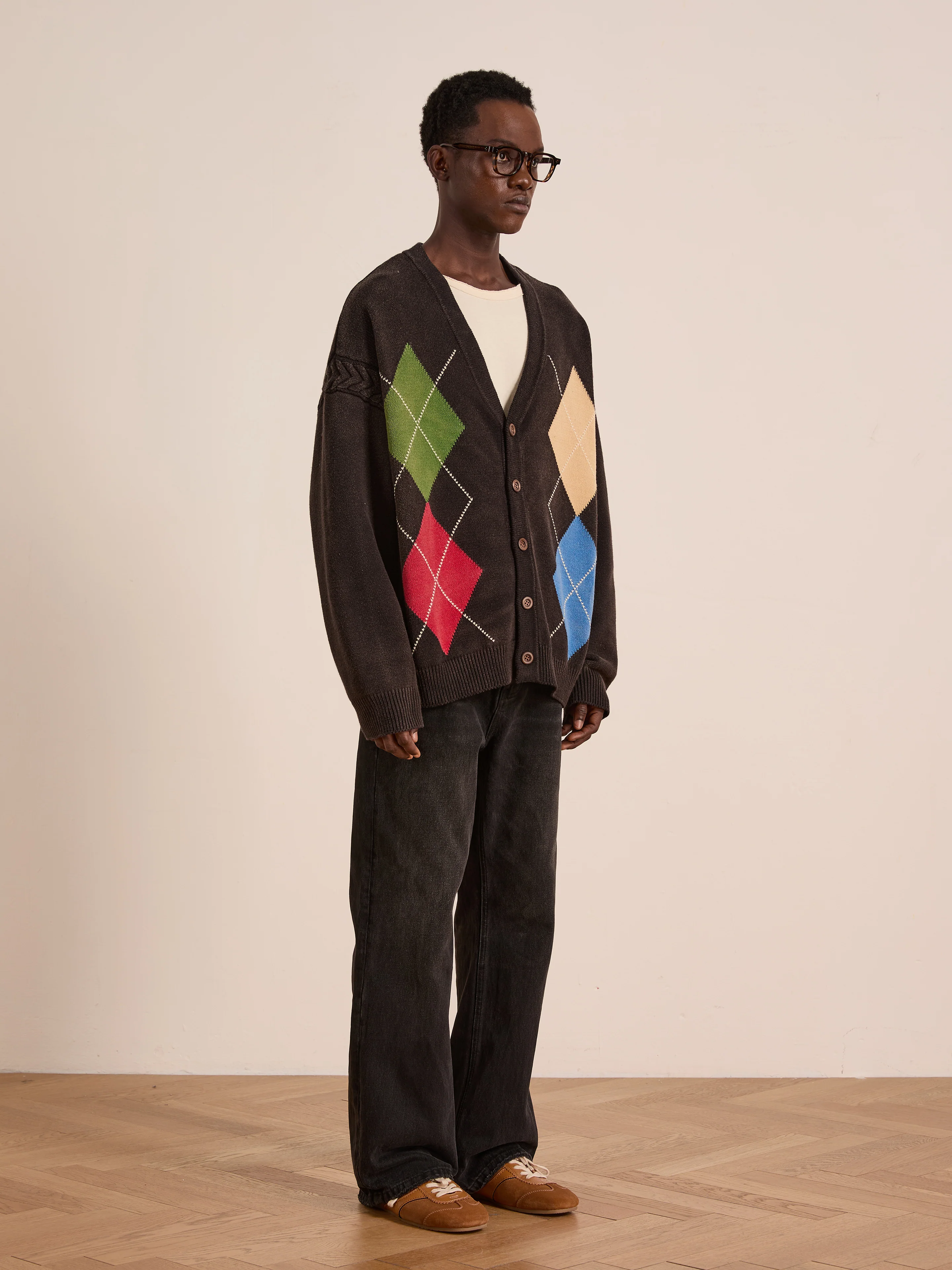 Argyle Knit Cardigan - Image 14