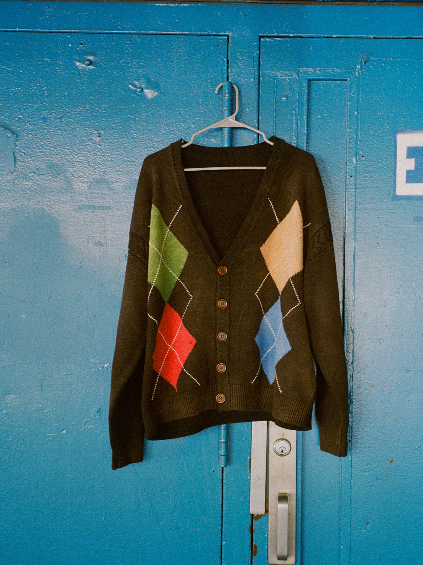Argyle Knit Cardigan - Image 3