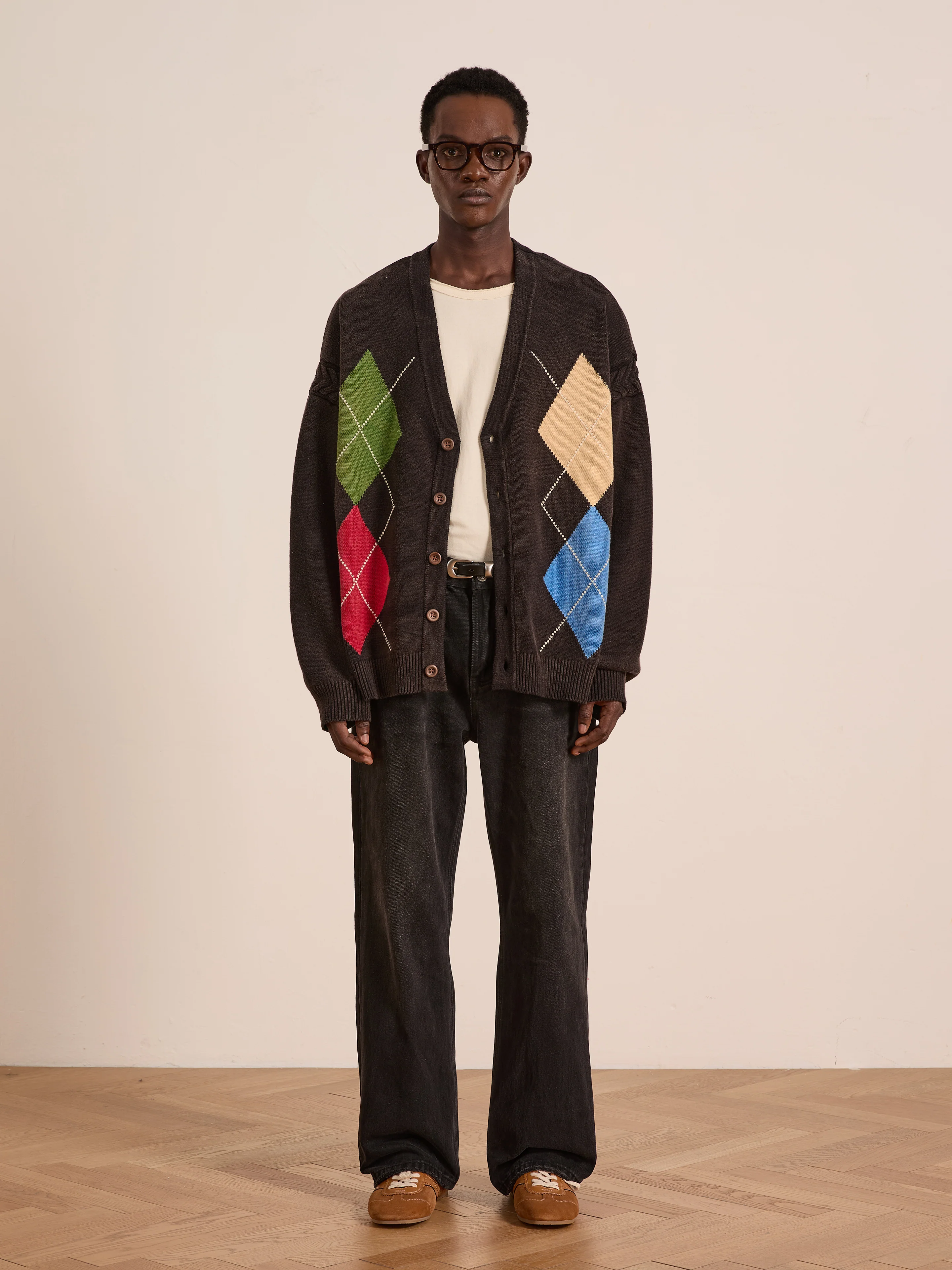 Argyle Knit Cardigan - Image 4