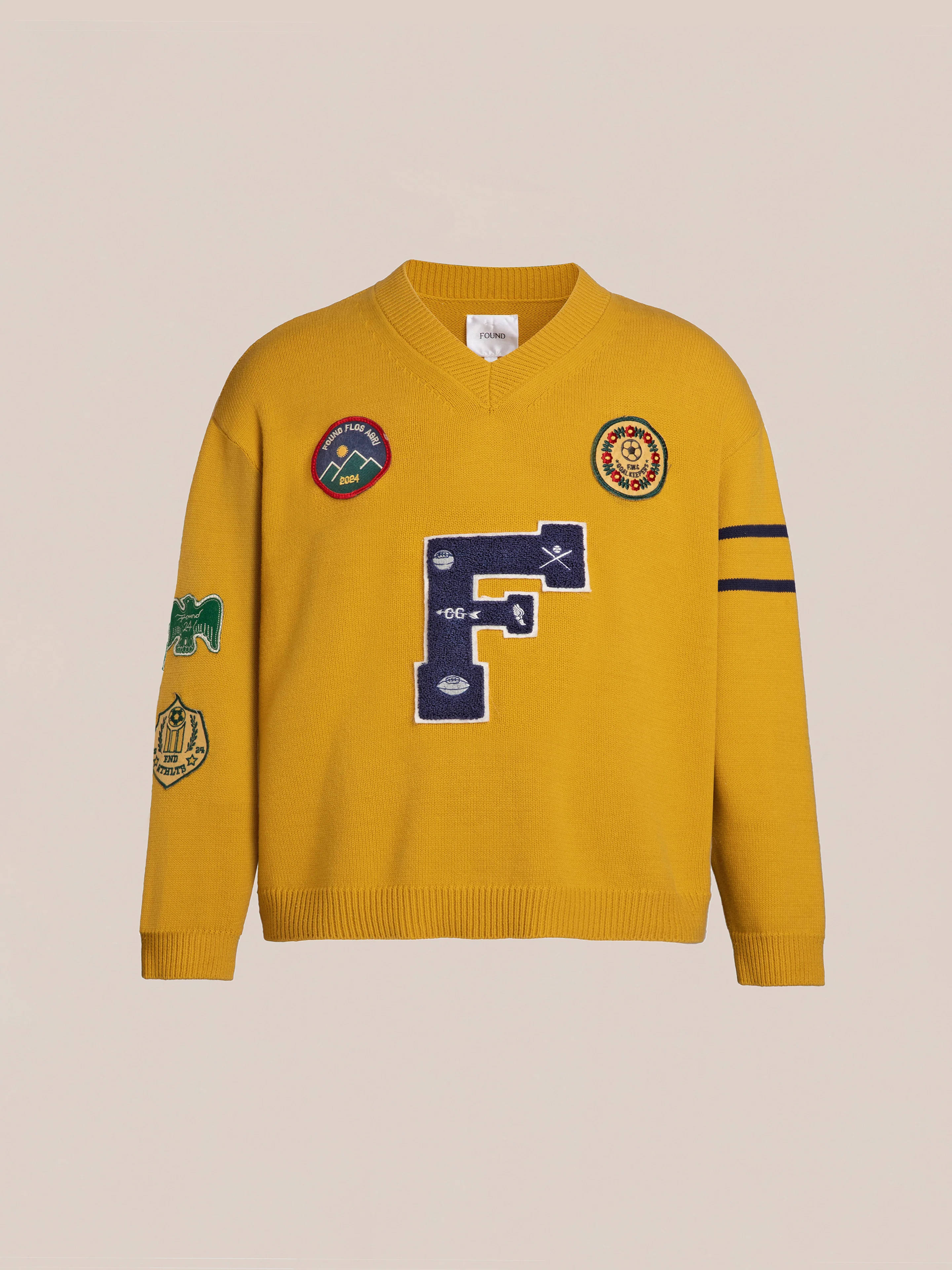 Arrow-Wood Varsity Knit Sweater - Image 5