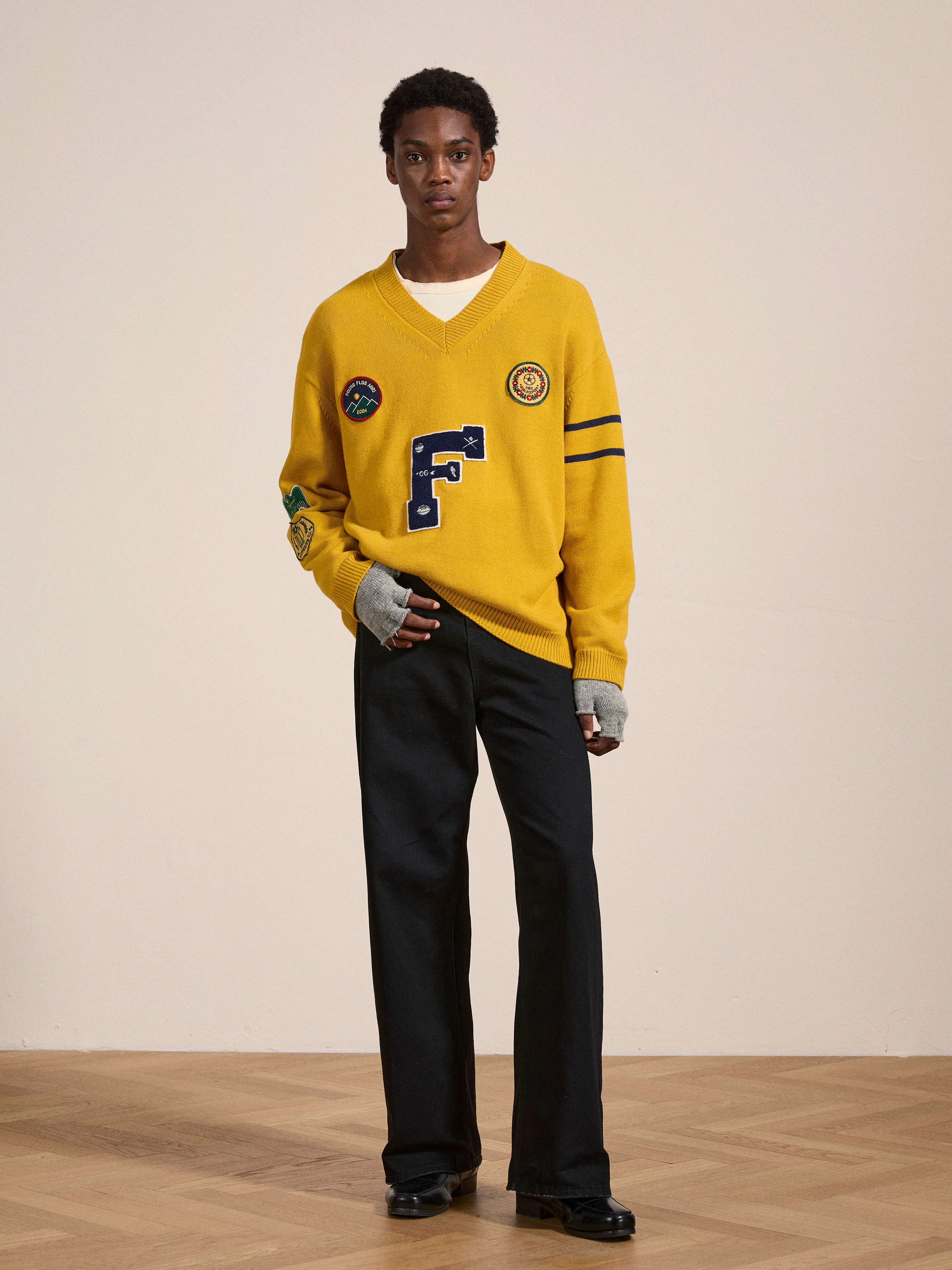 Arrow-Wood Varsity Knit Sweater - Image 7