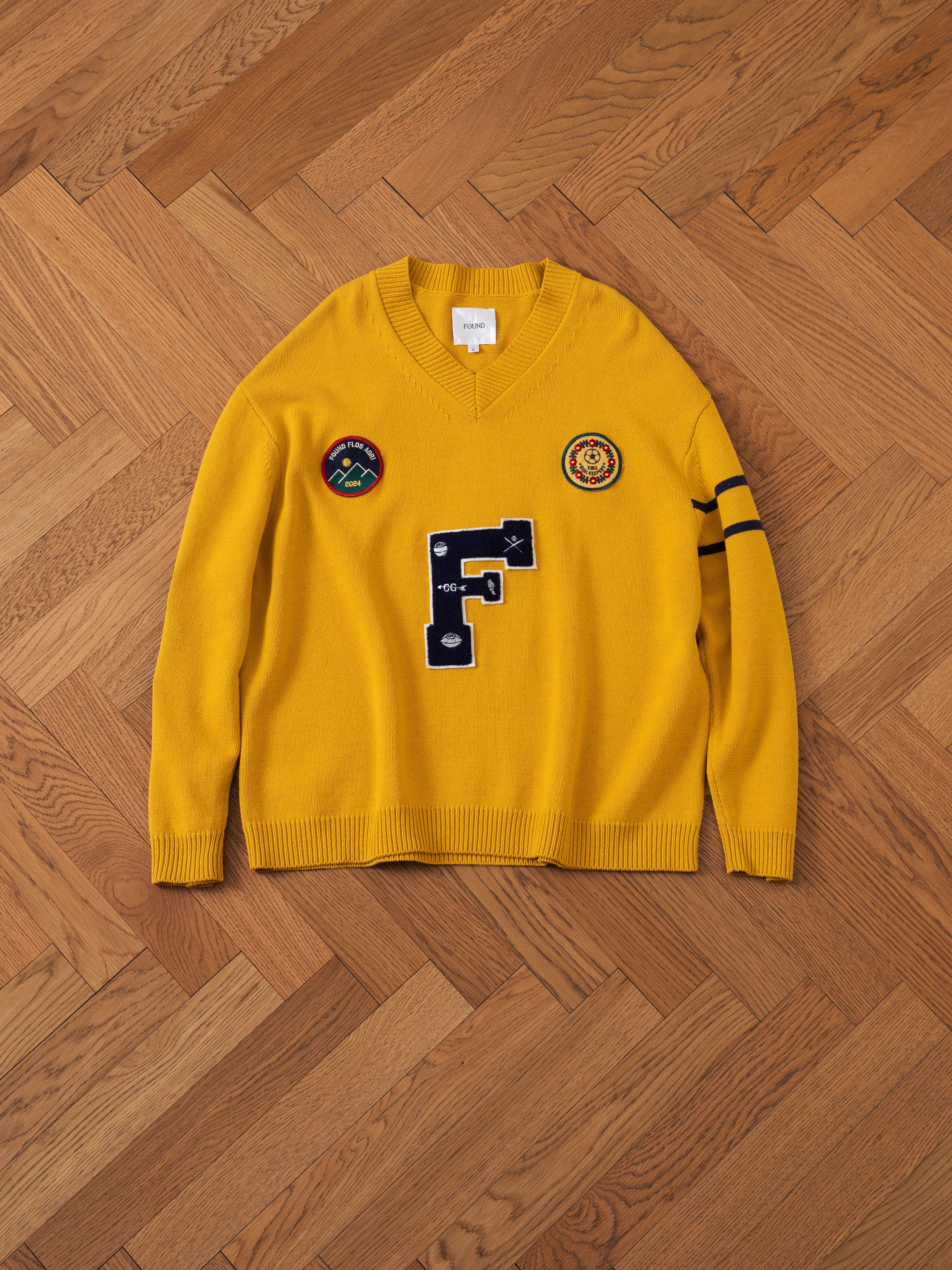 Arrow-Wood Varsity Knit Sweater - Image 8