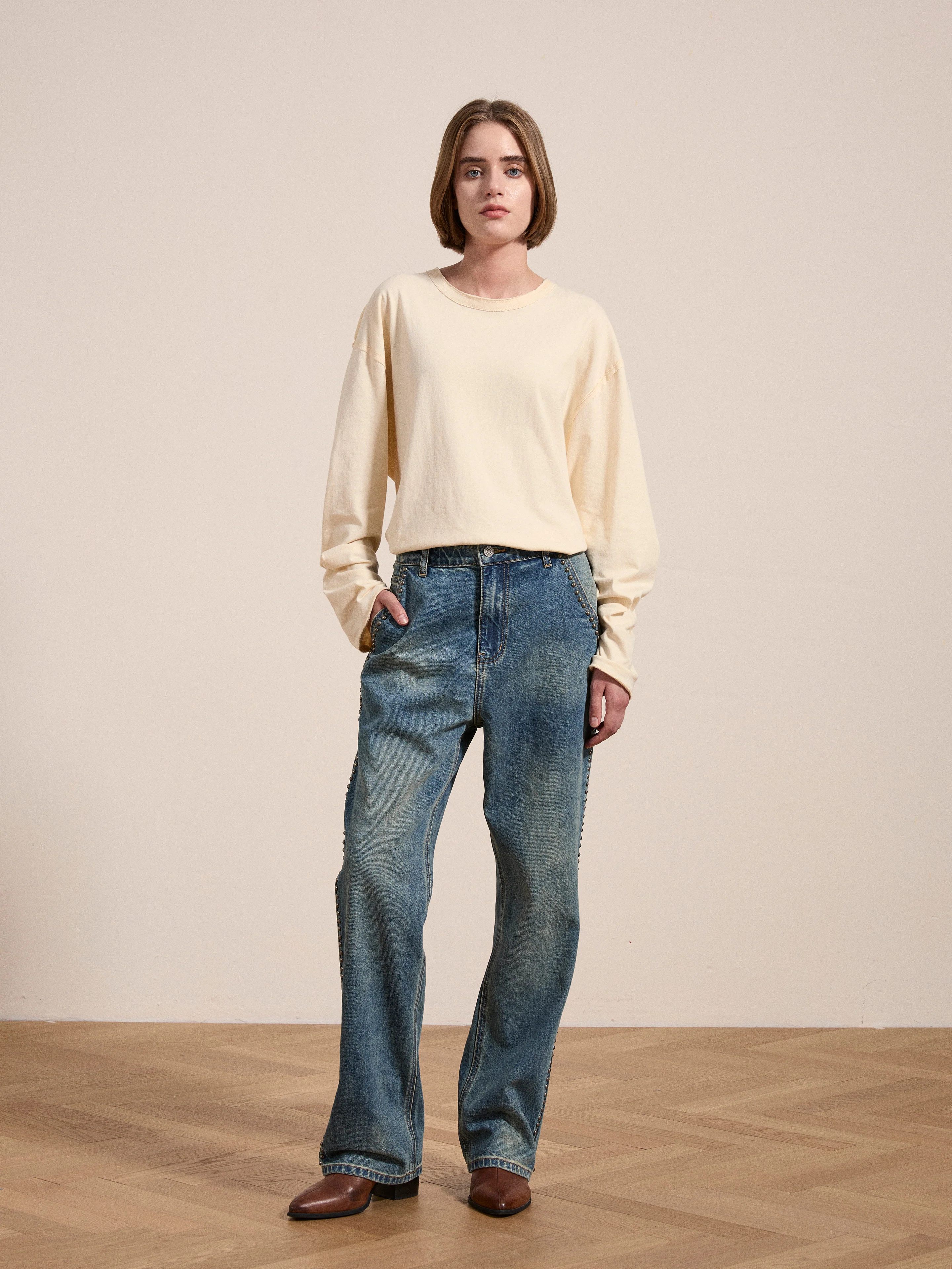 Azar Studded Jeans - Image 9