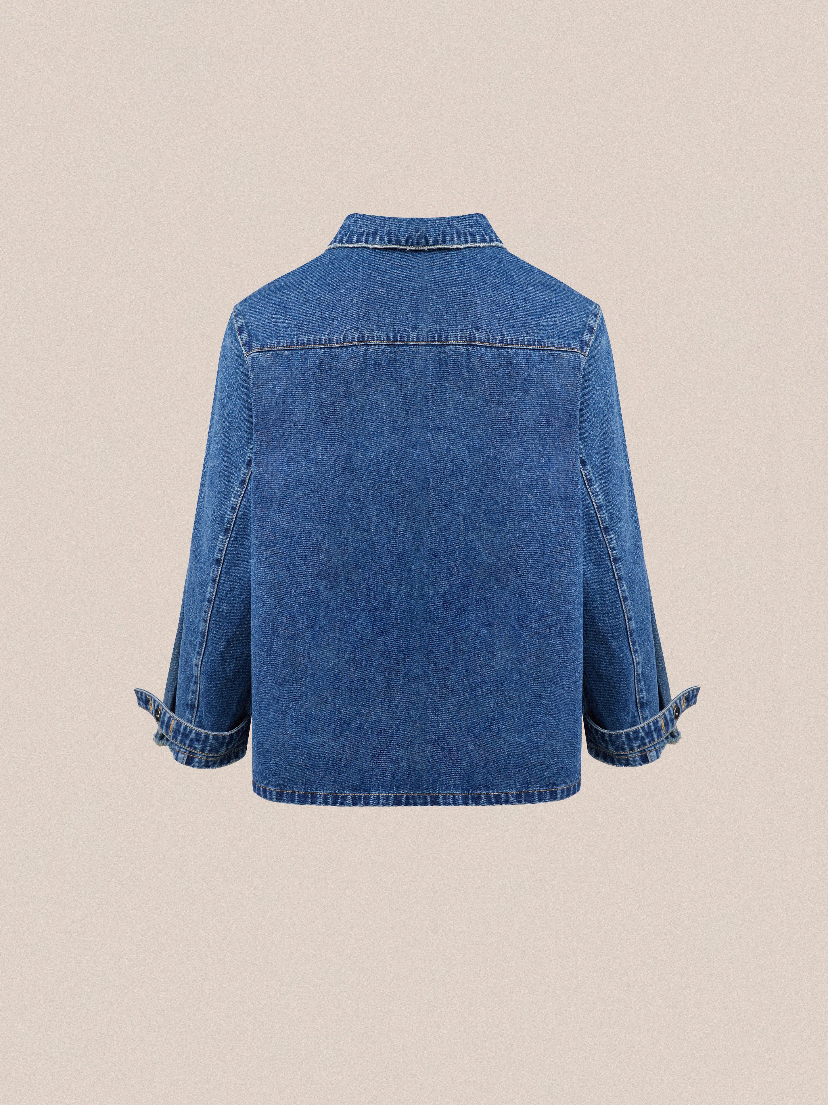 Azin Denim Pullover Work Shirt - Image 6