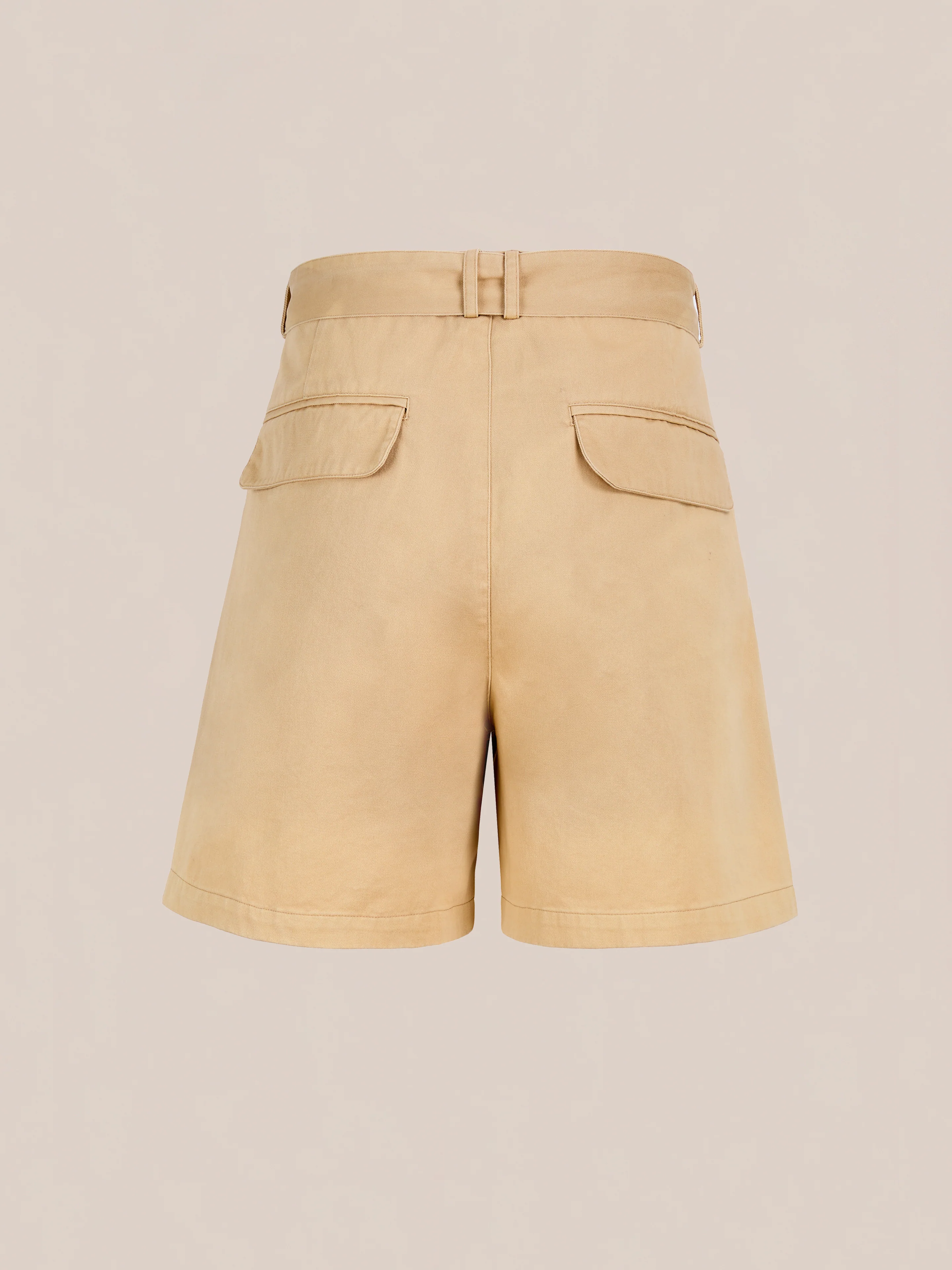 Belted Twill Pleated Shorts - Image 5