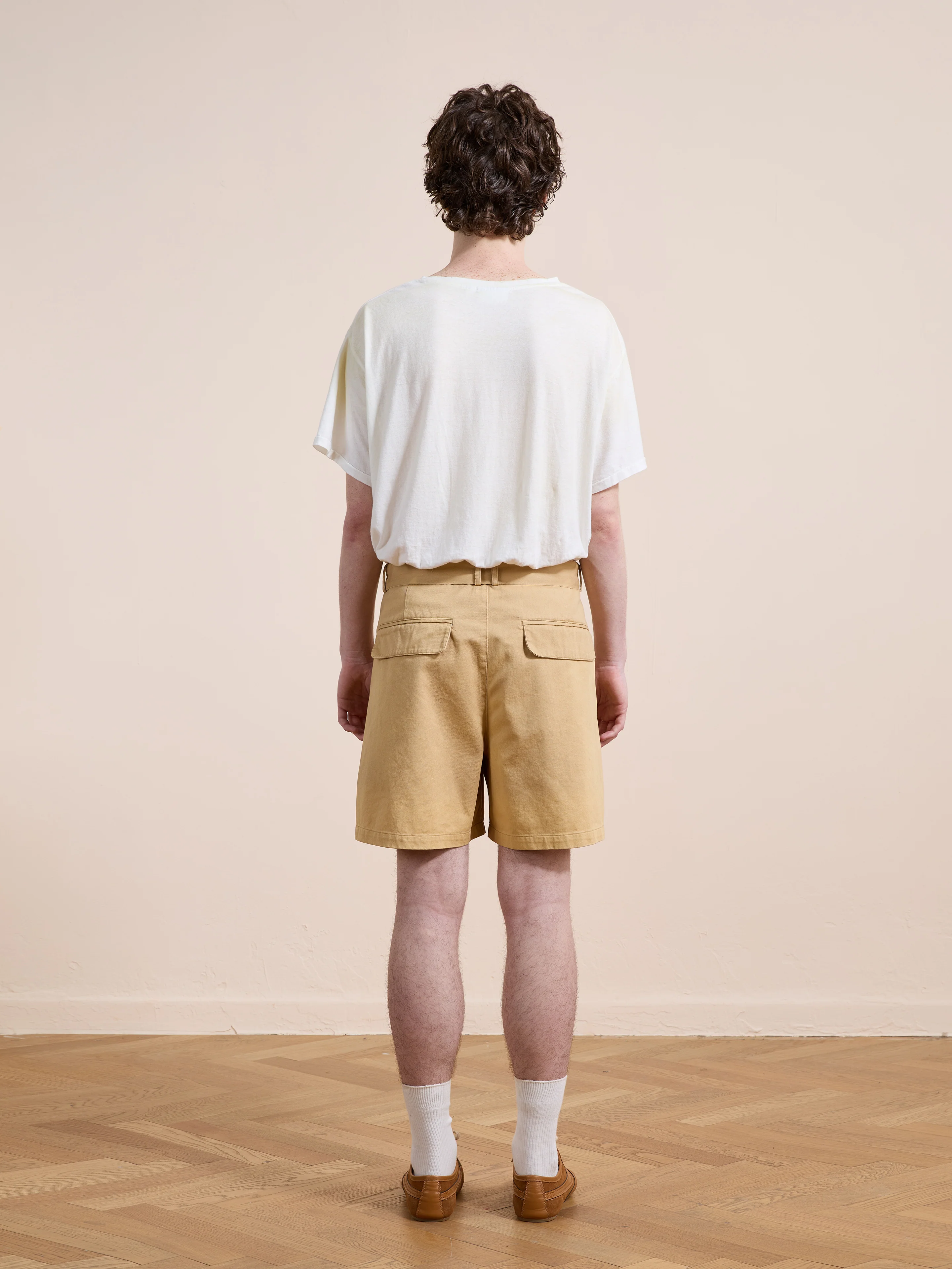 Belted Twill Pleated Shorts - Image 8