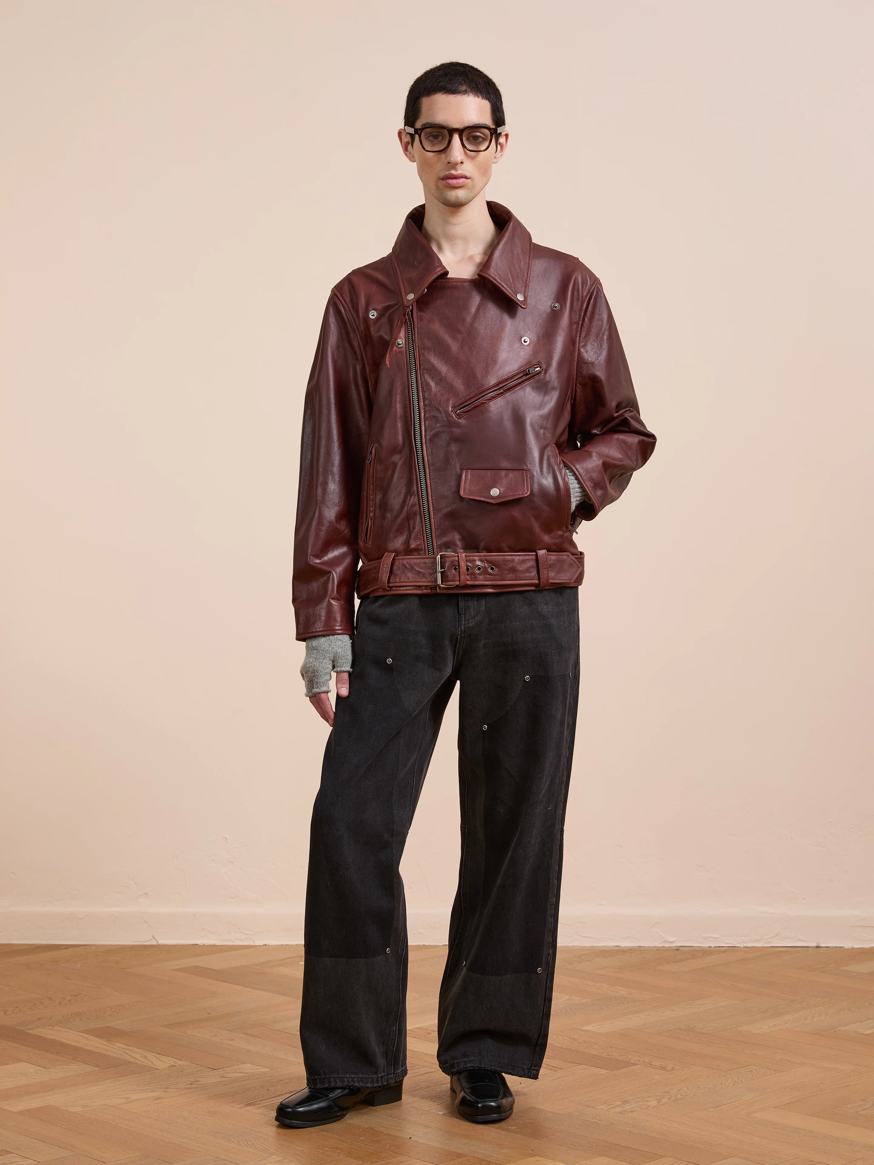 Leather Biker Jacket - Image 4