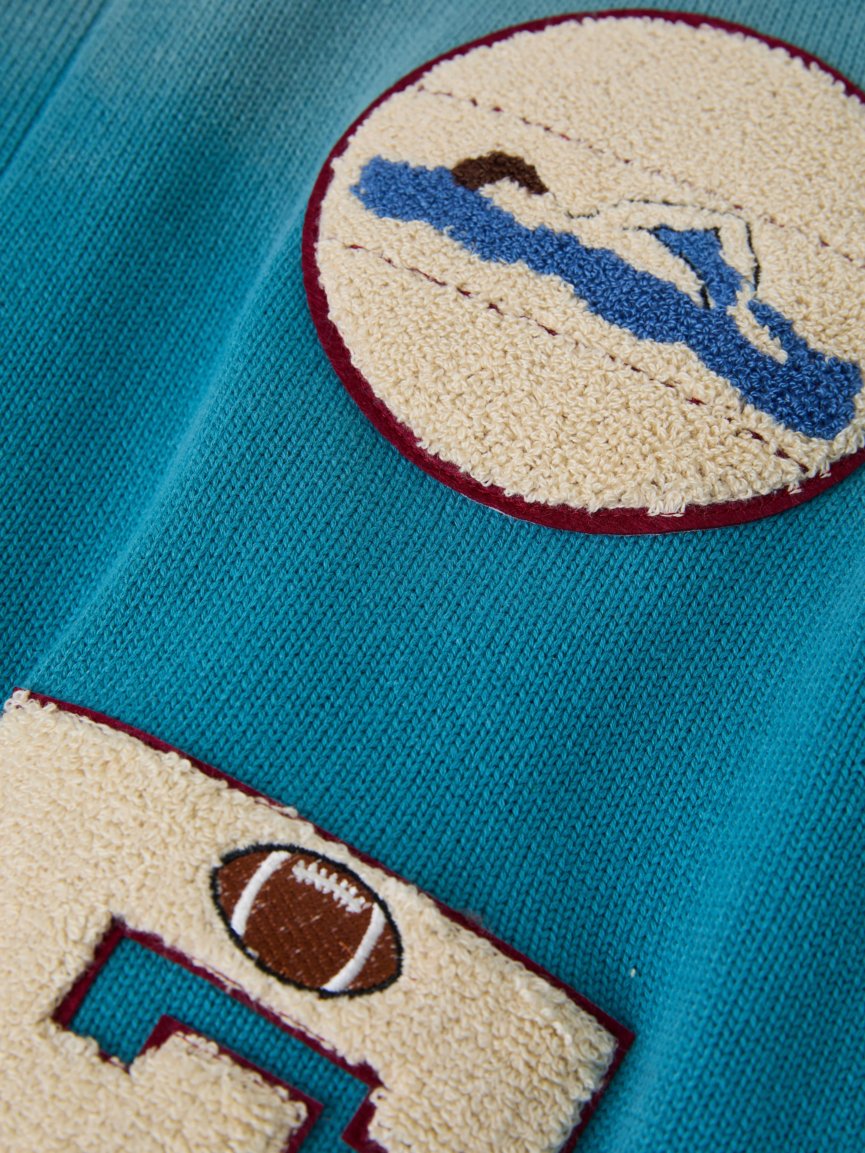 Fin Varsity Patch Collared Cardigan - Image 11