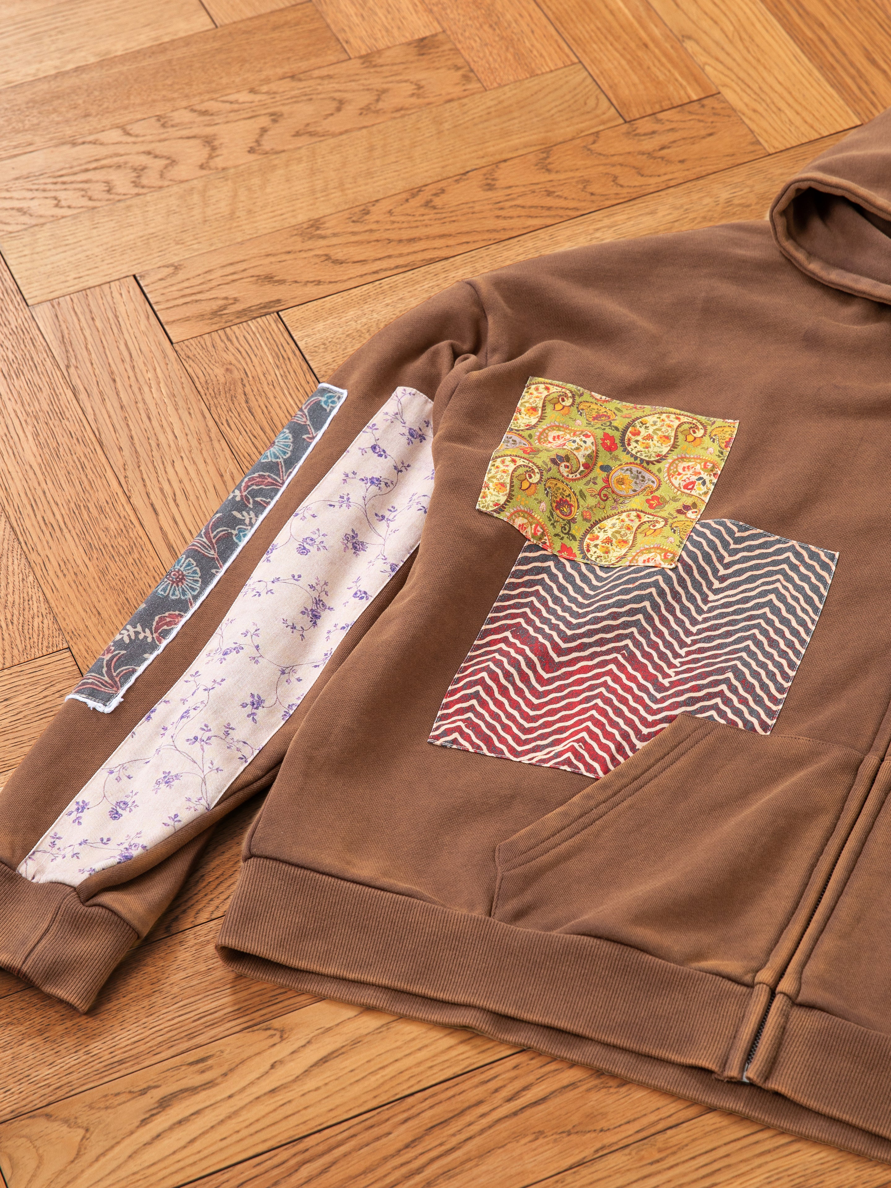 Tapestry Patchwork Zip Up Hoodie - Image 11