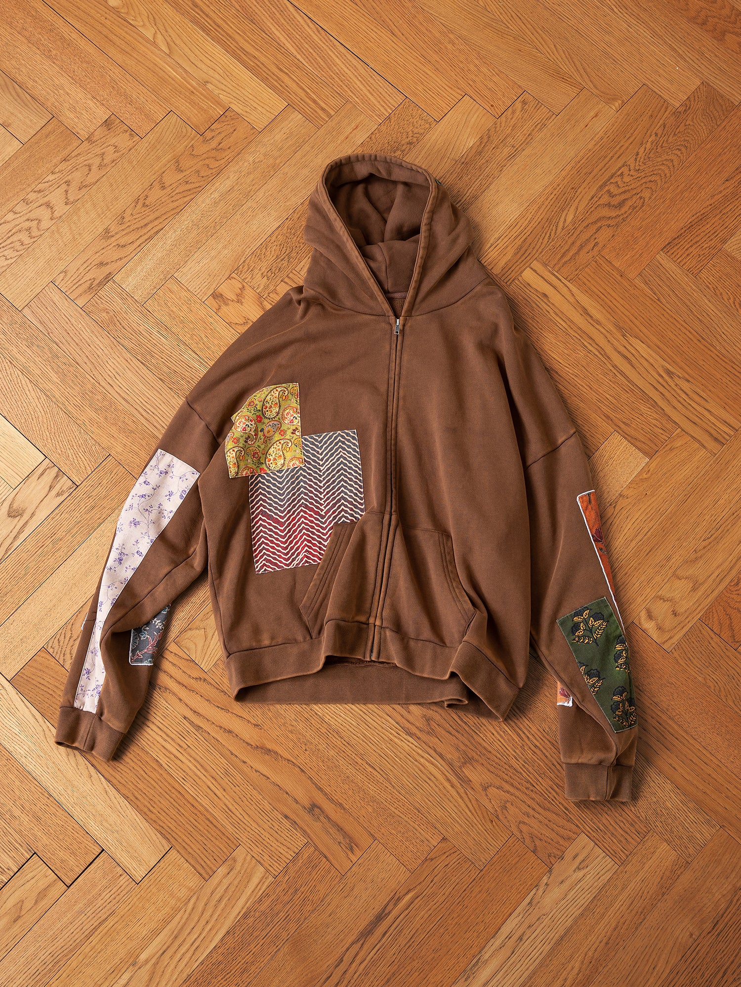 Tapestry Patchwork Zip Up Hoodie - Image 6