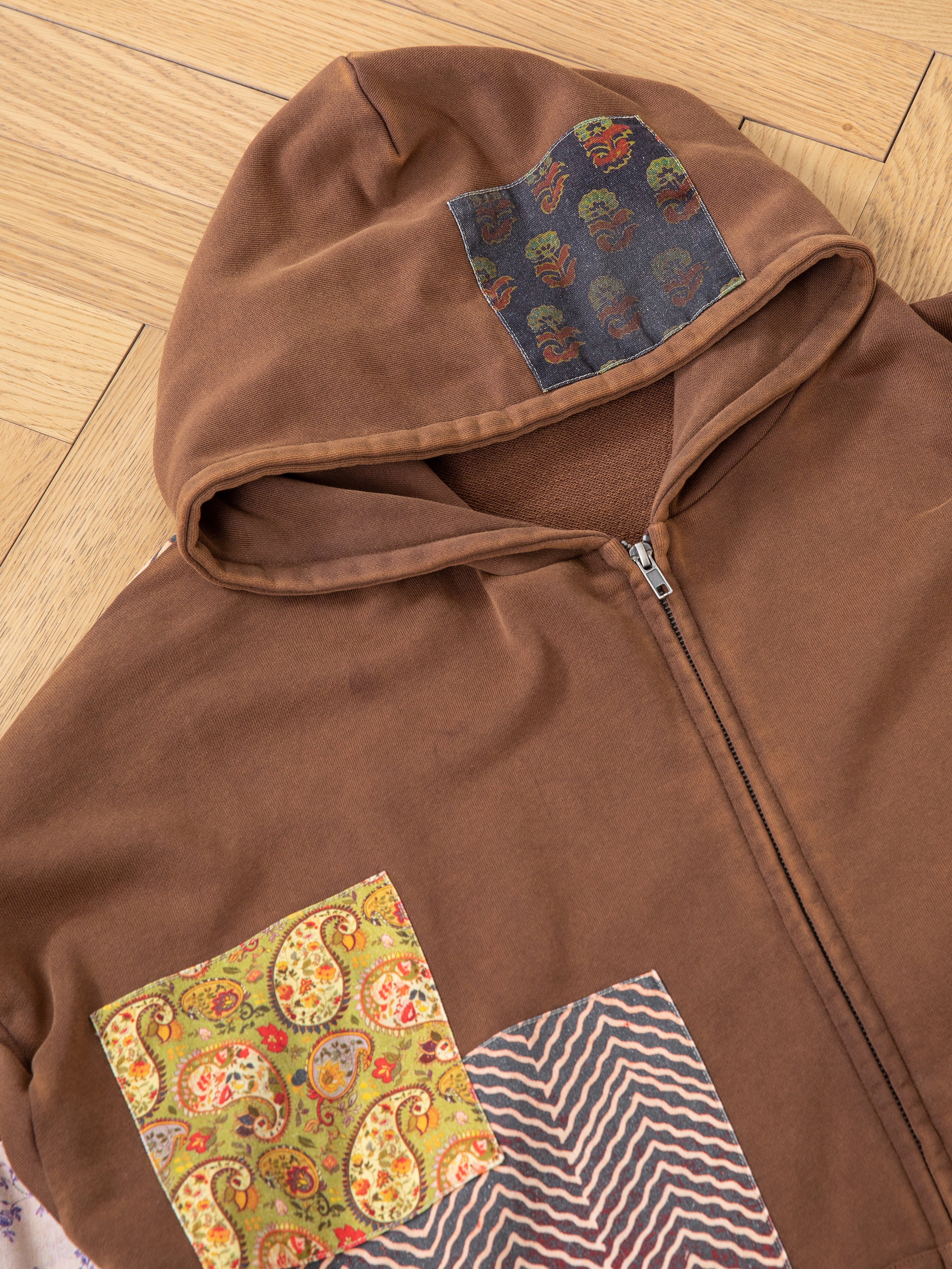 Tapestry Patchwork Zip Up Hoodie - Image 9