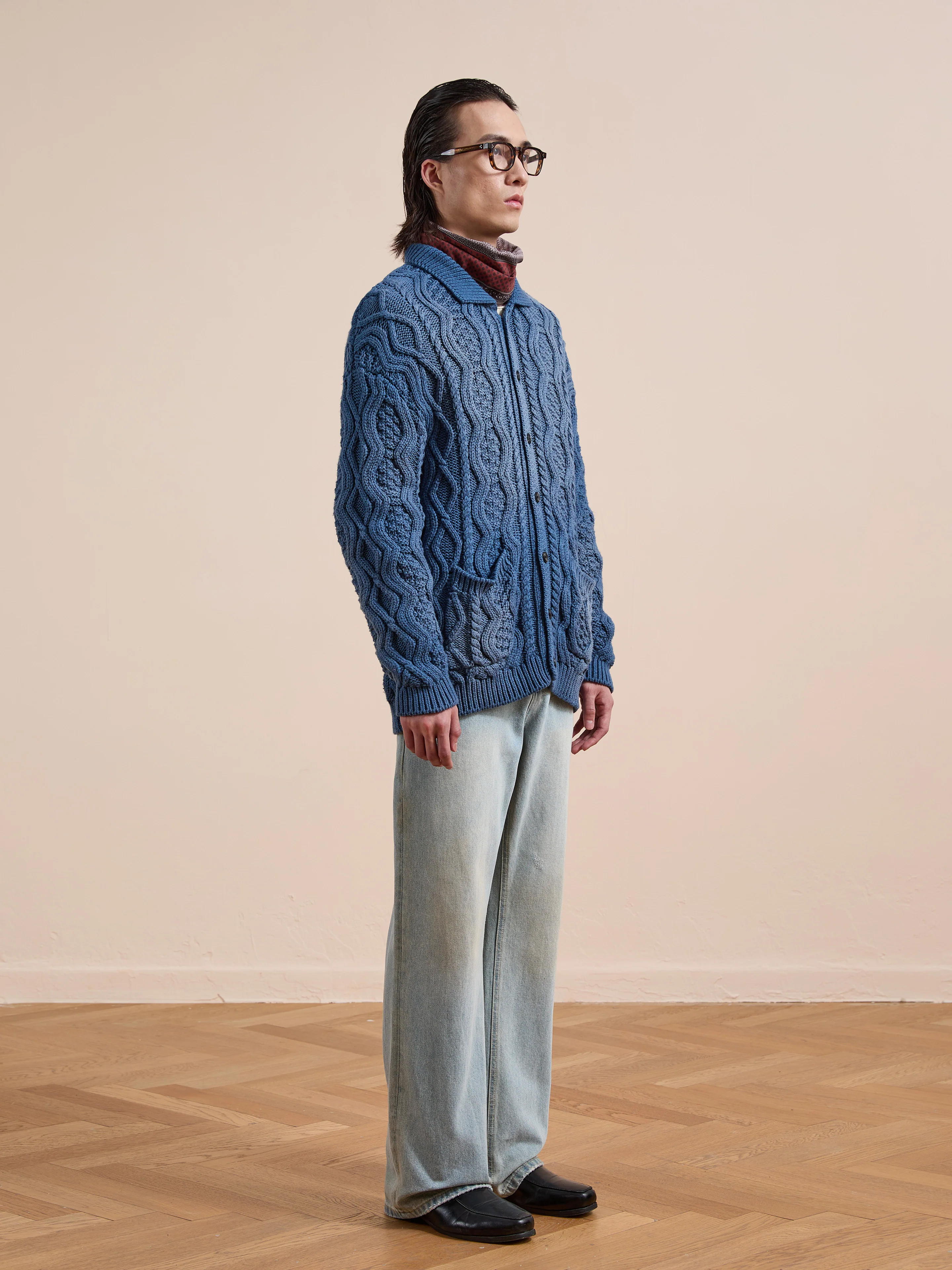 Cable Knit Buttoned Cardigan - Image 10