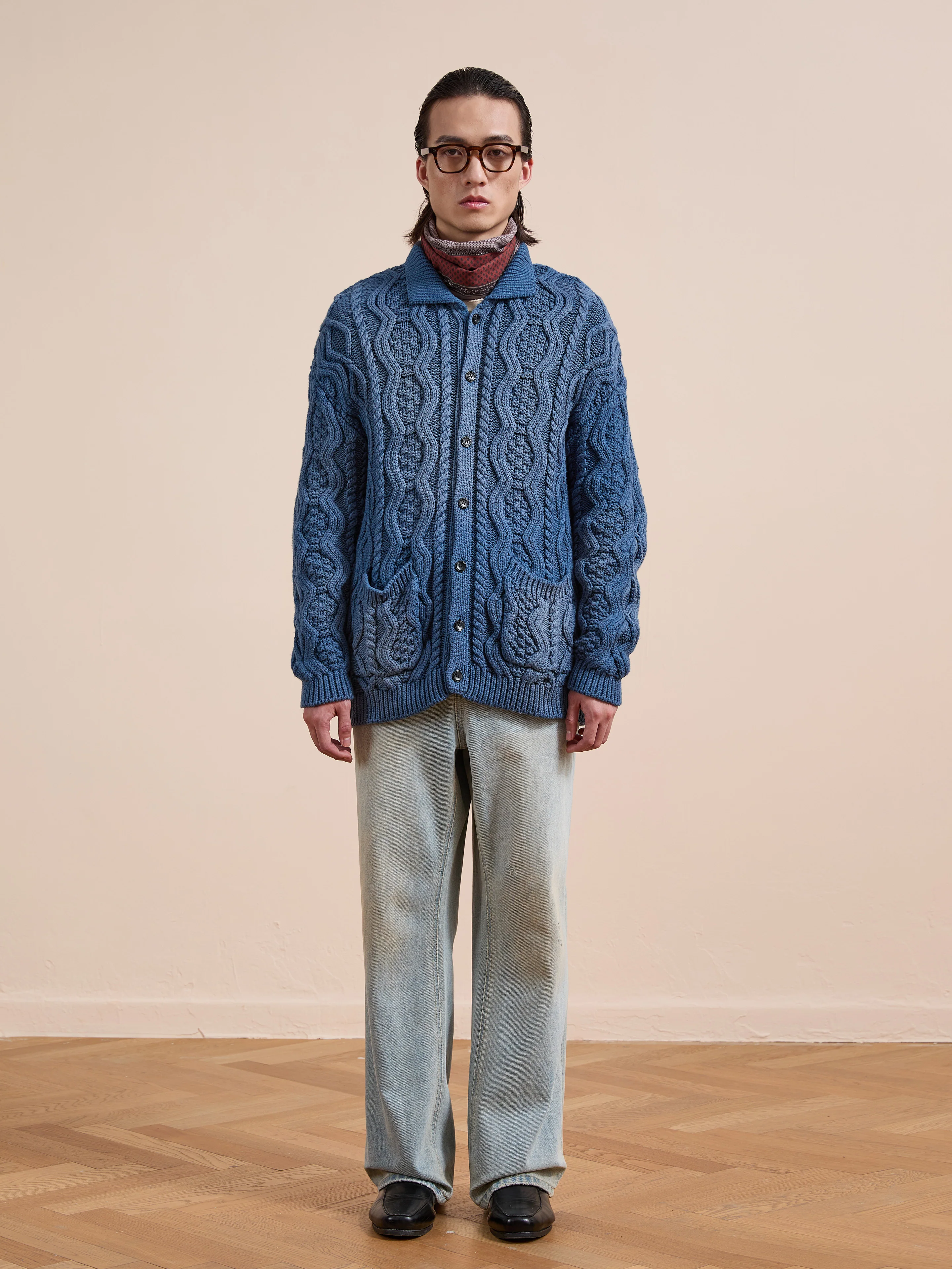 Cable Knit Buttoned Cardigan - Image 5