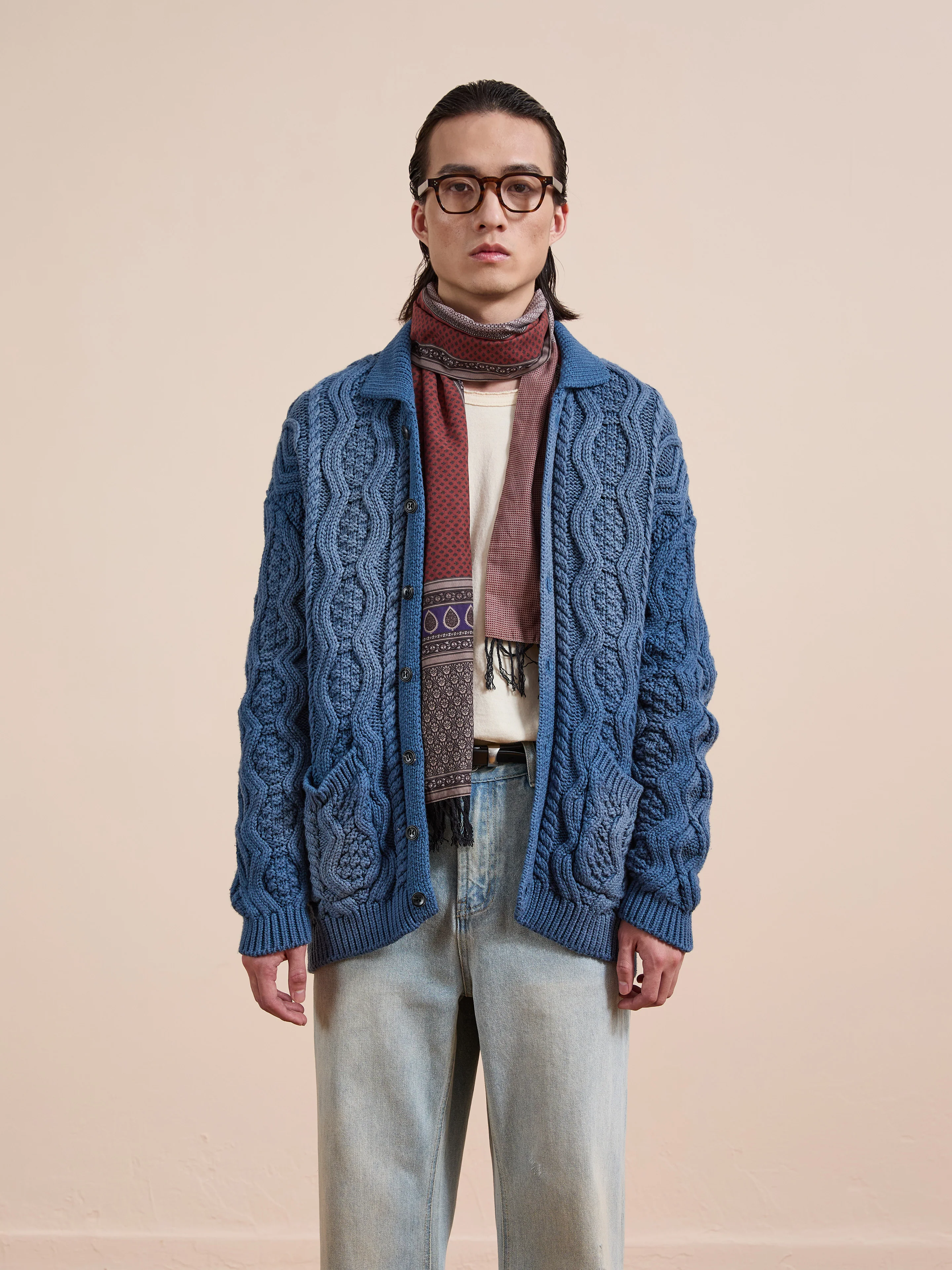 Cable Knit Buttoned Cardigan - Image 9