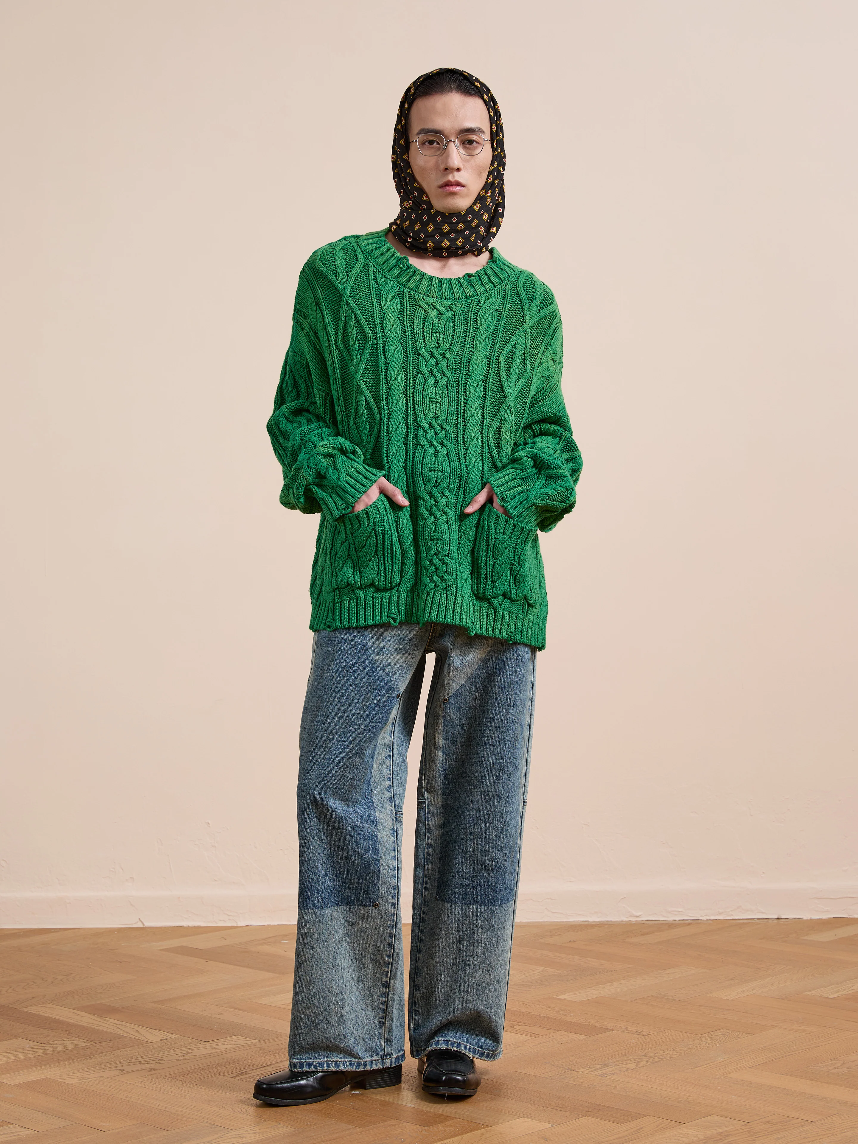 Cable Knit Pullover Sweater - Image 3