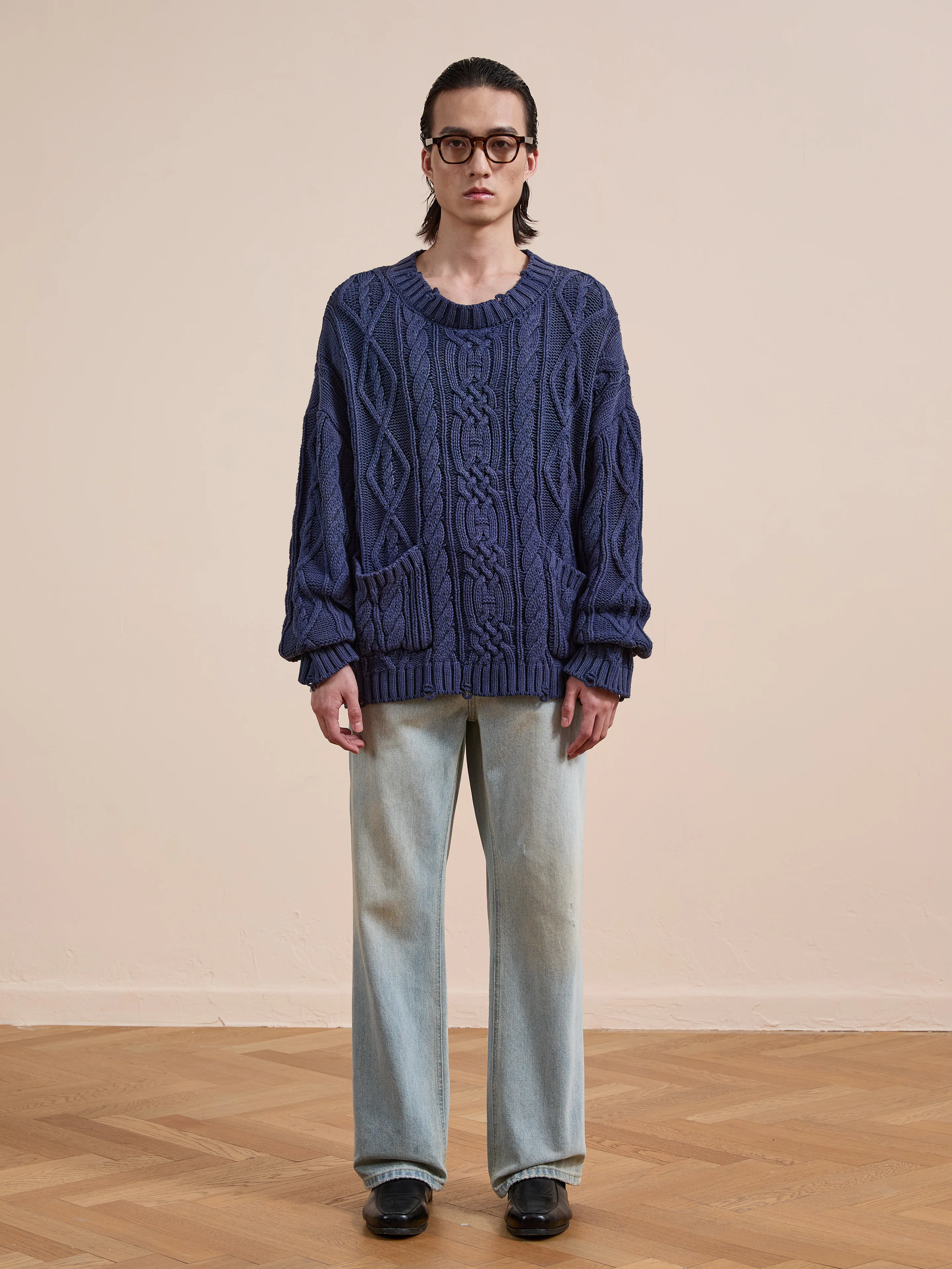 Cable Knit Pullover Sweater - Image 2