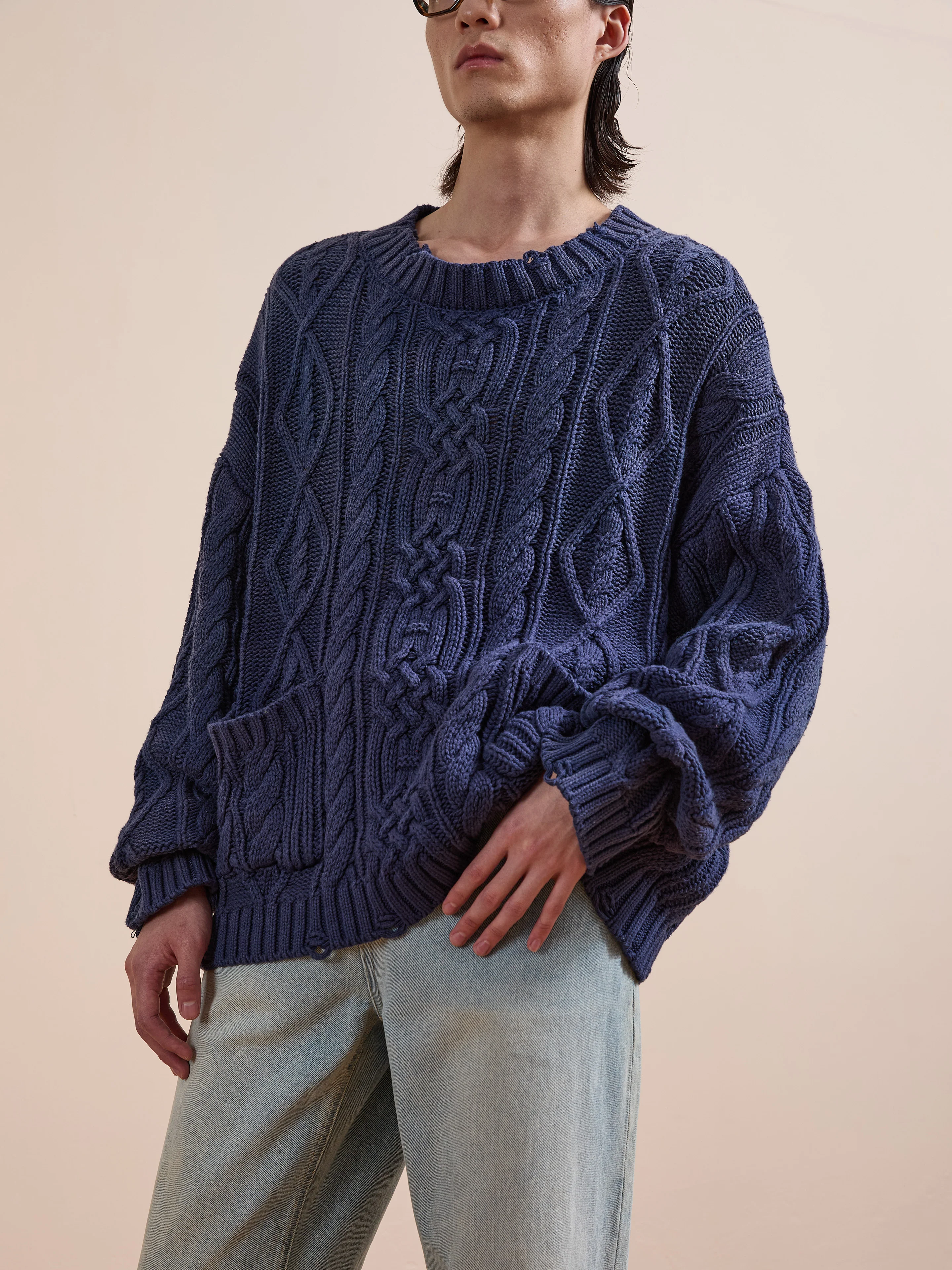 Cable Knit Pullover Sweater - Image 4