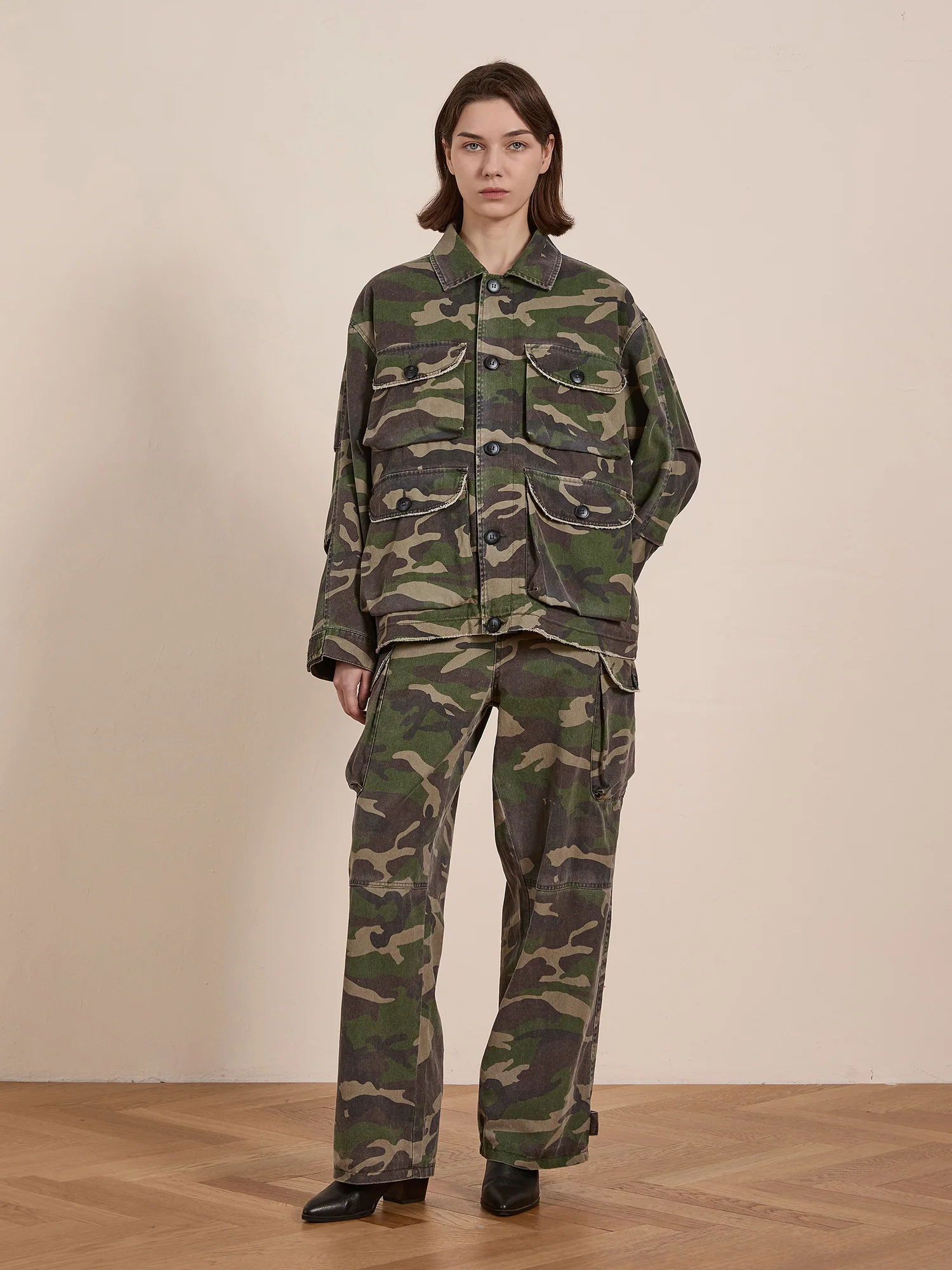 Camouflage Twill Utility Cargo Pants - Image 11