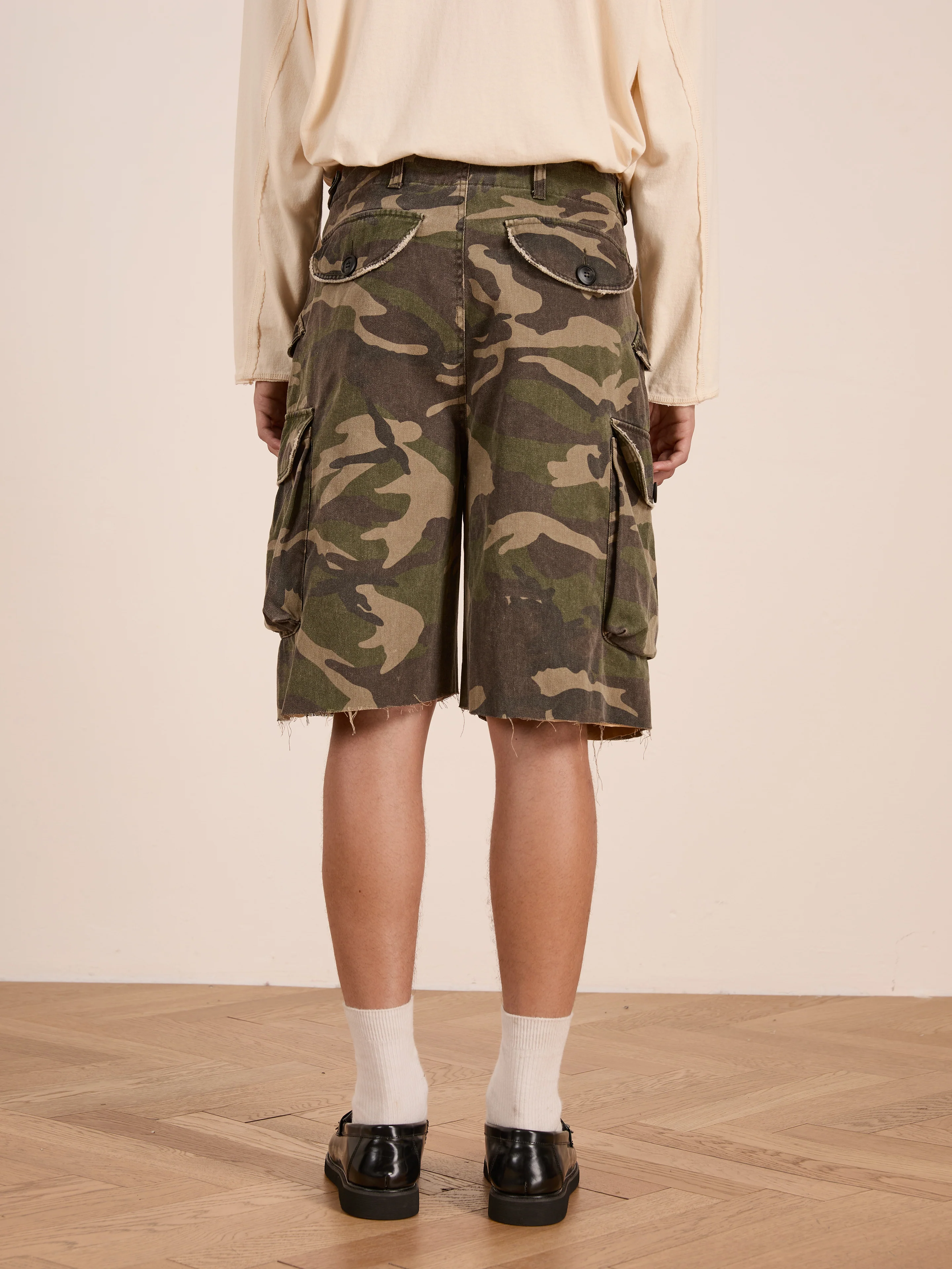 Camouflage Twill Utility Cargo Shorts - Image 13