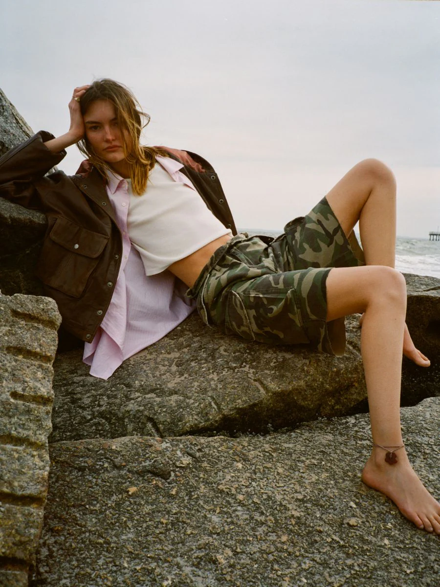 Camouflage Twill Utility Cargo Shorts - Image 4