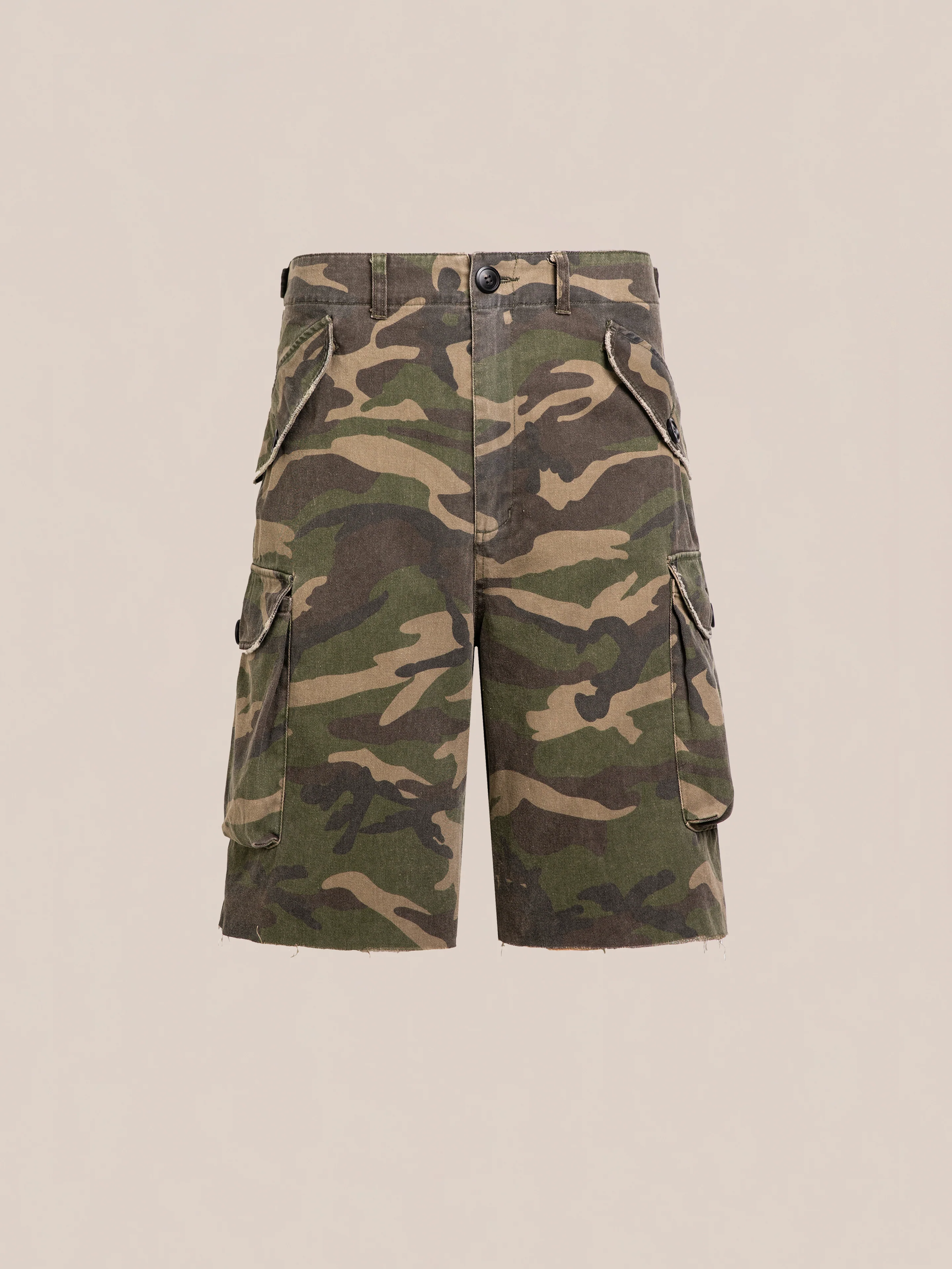 Camouflage Twill Utility Cargo Shorts - Image 5