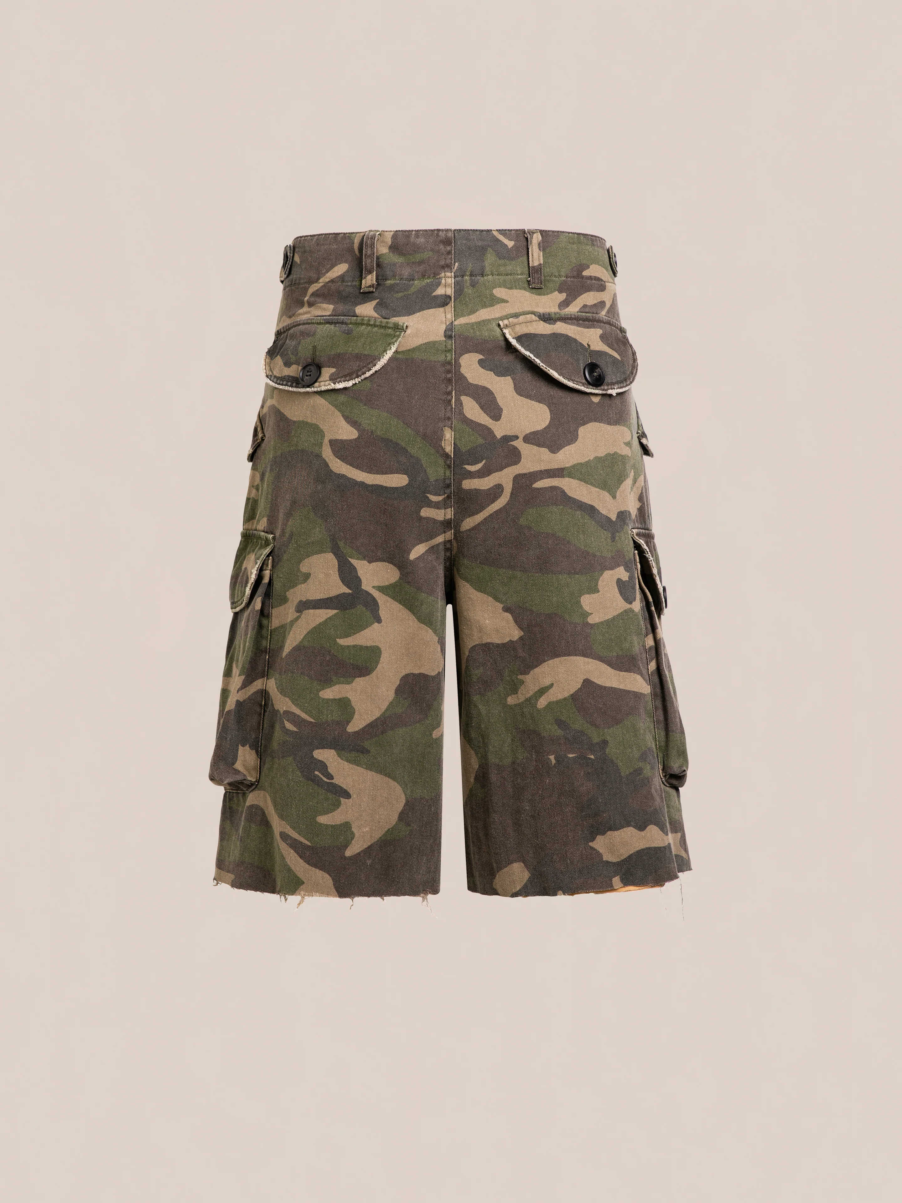 Camouflage Twill Utility Cargo Shorts - Image 6