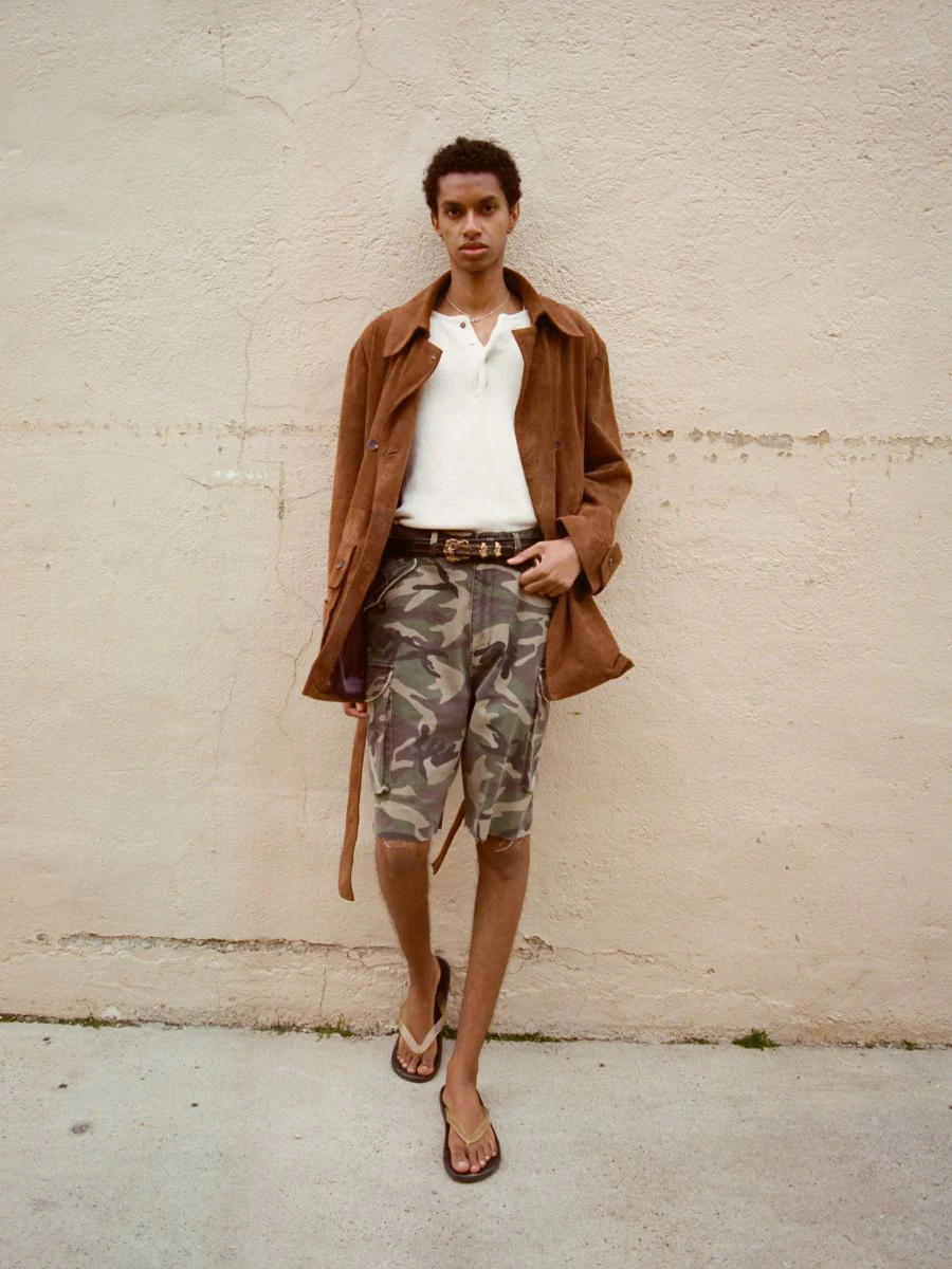 Camouflage Twill Utility Cargo Shorts - Image 9