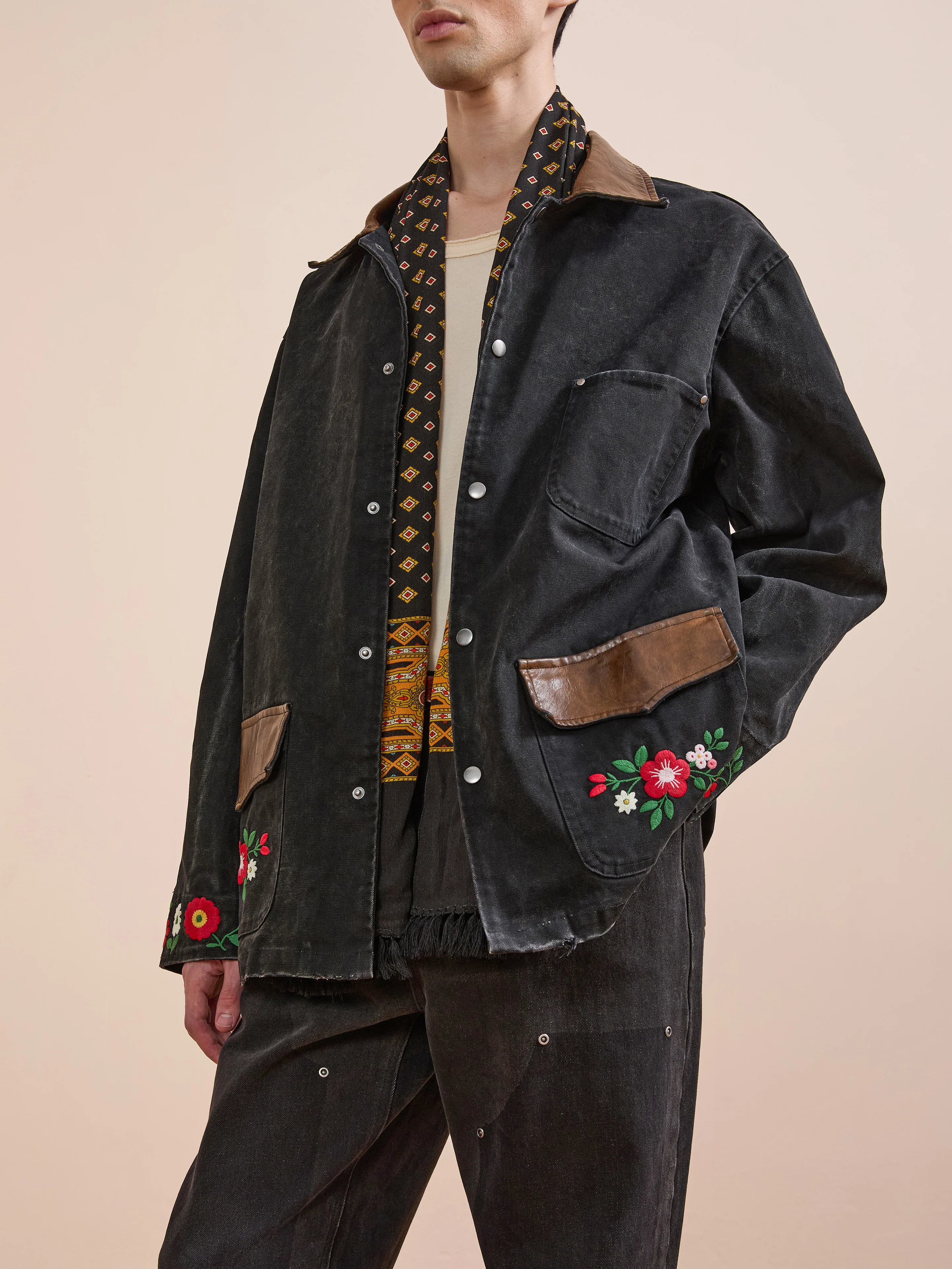 Canvas Embroidered Barn Jacket - Image 3