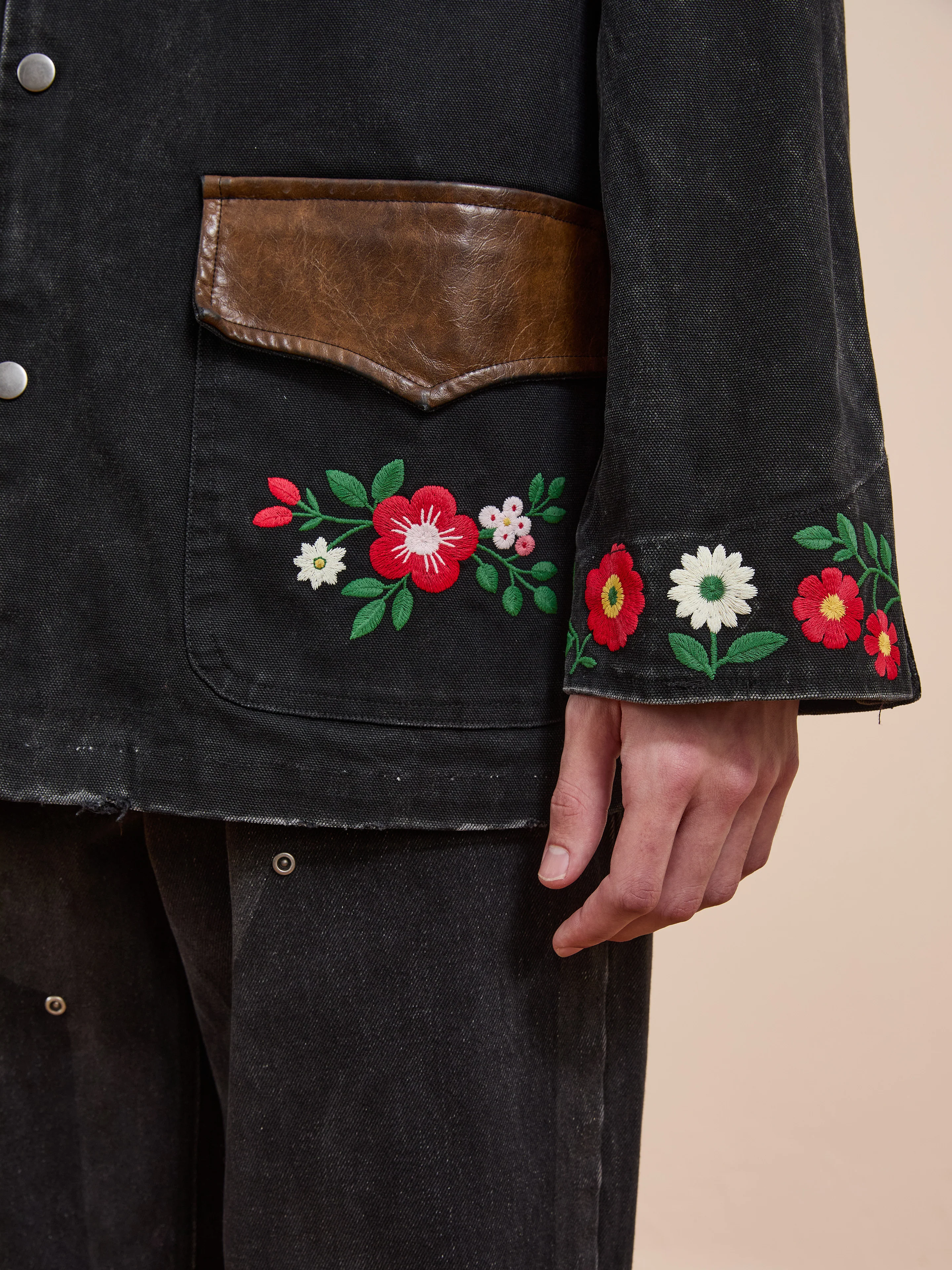 Canvas Embroidered Barn Jacket - Image 4