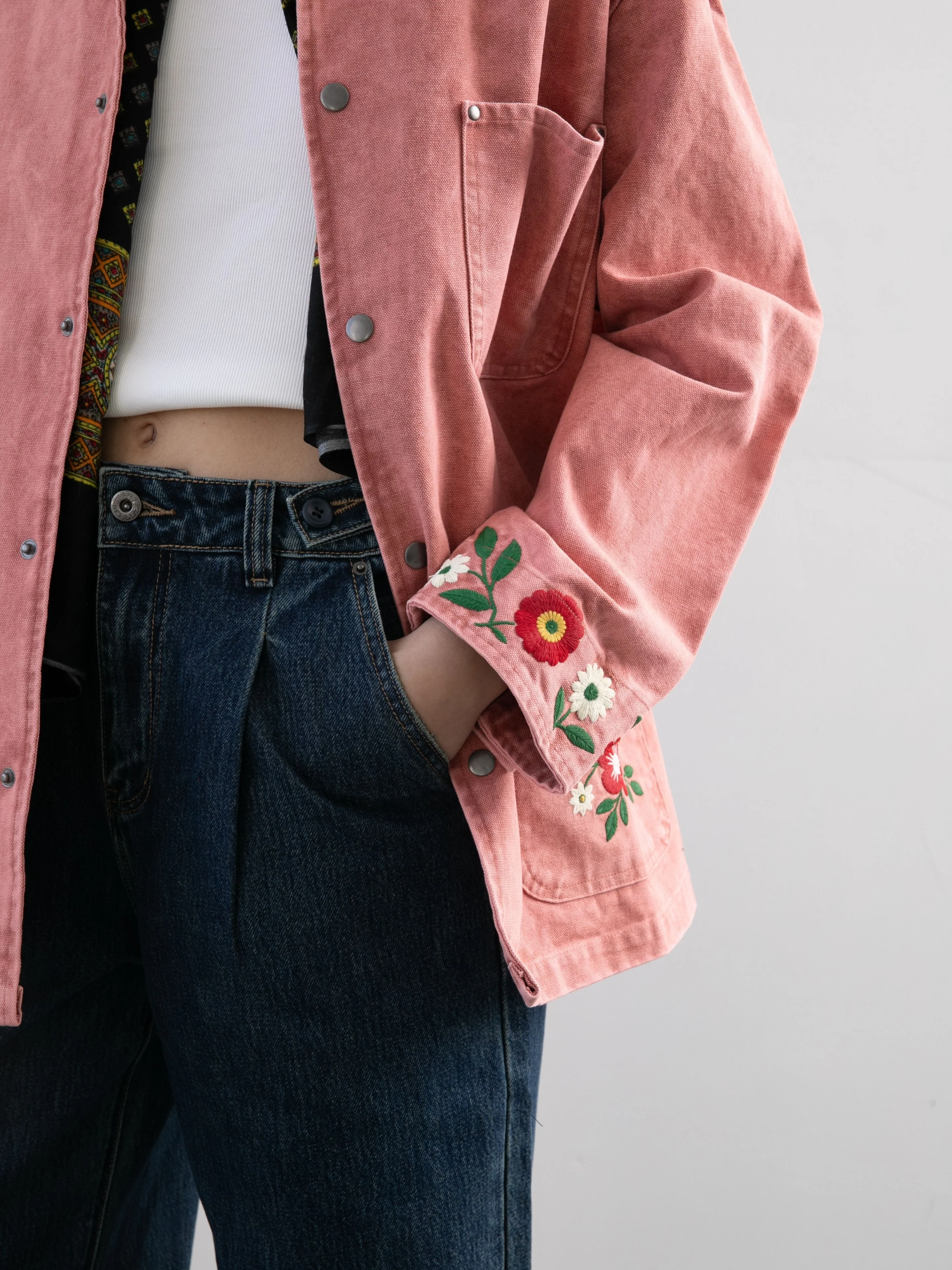 Canvas Embroidered Barn Jacket - Image 11