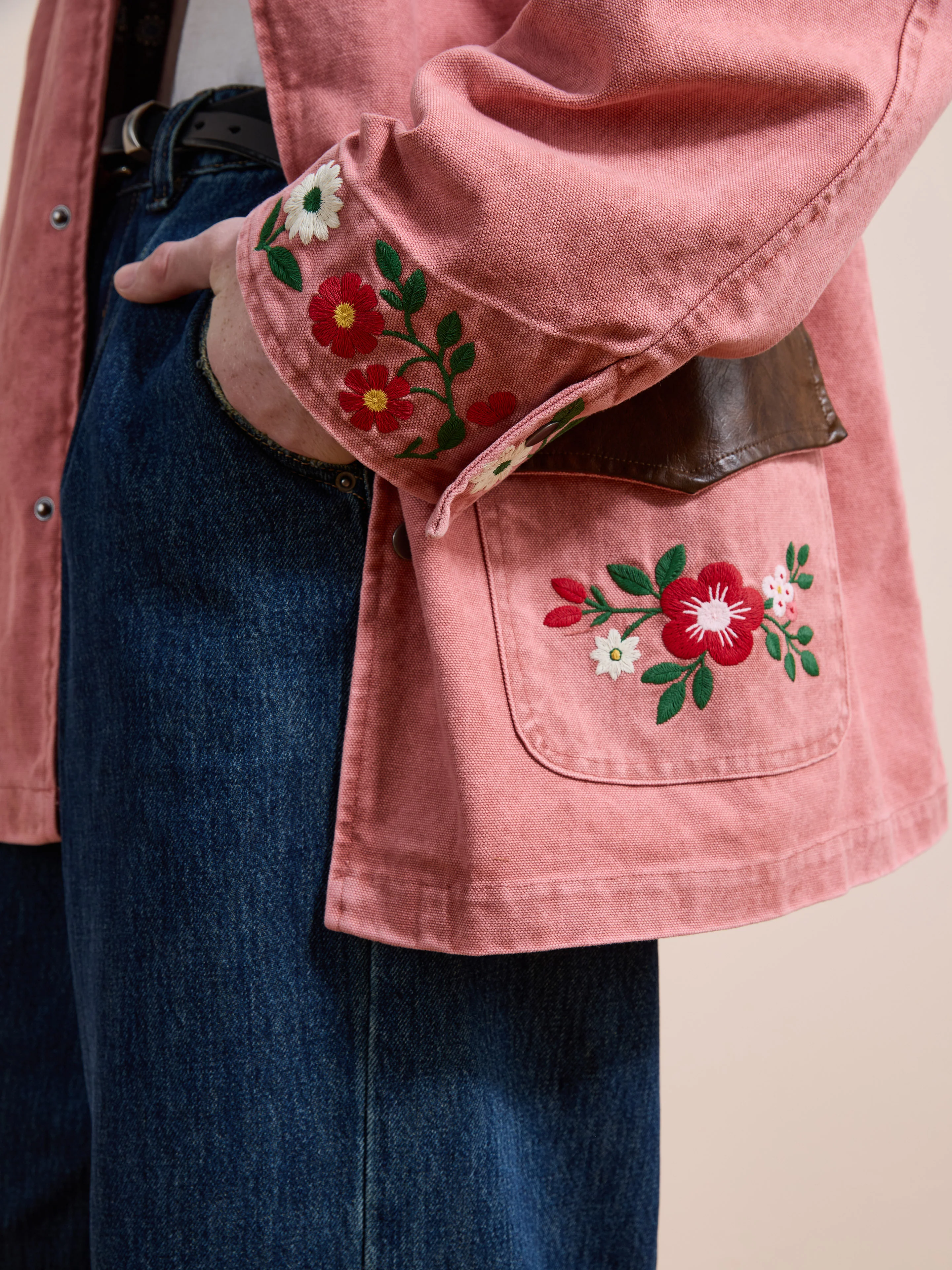 Canvas Embroidered Barn Jacket - Image 4
