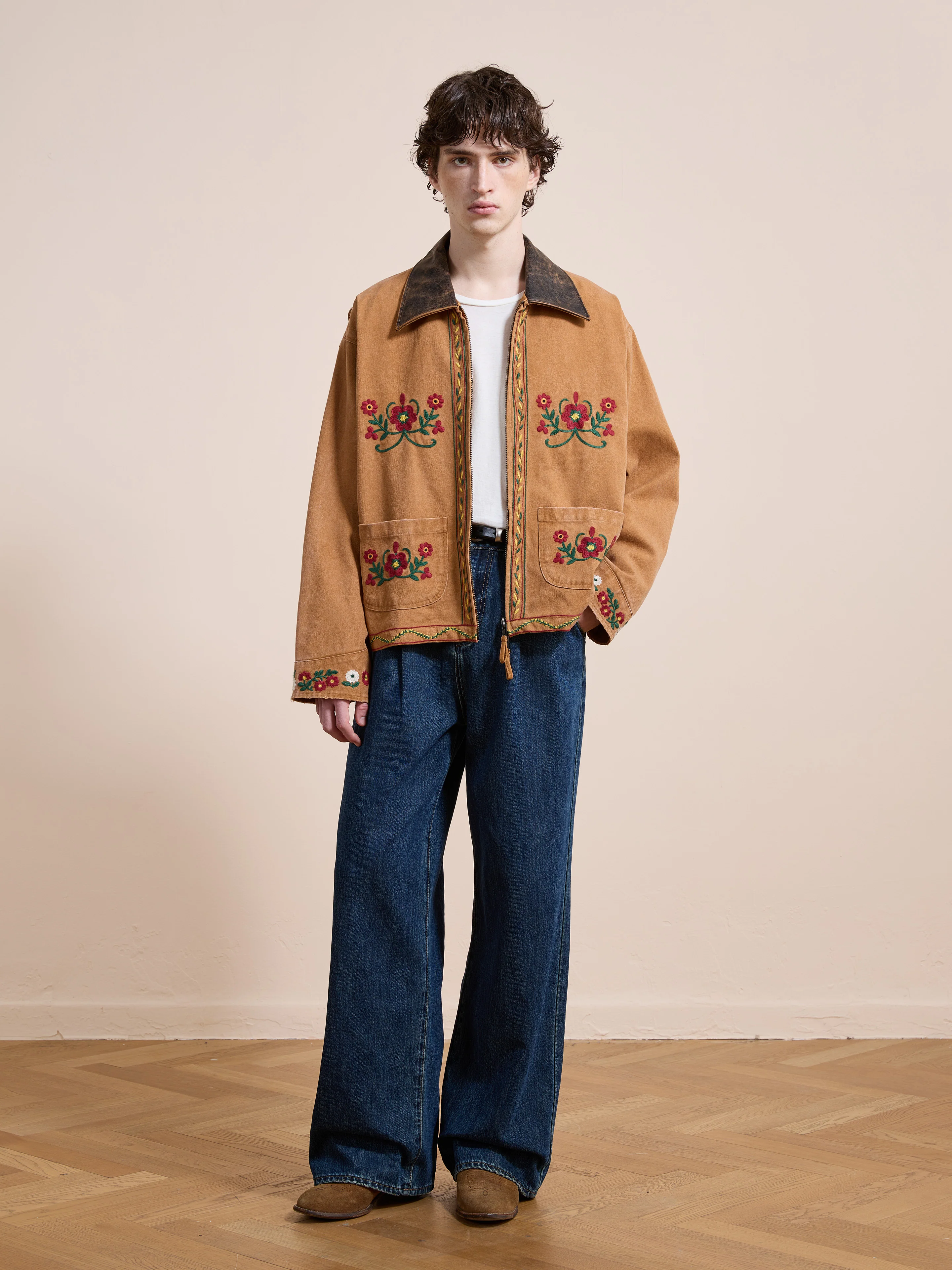 Rosette Canvas Work Jacket - Image 11
