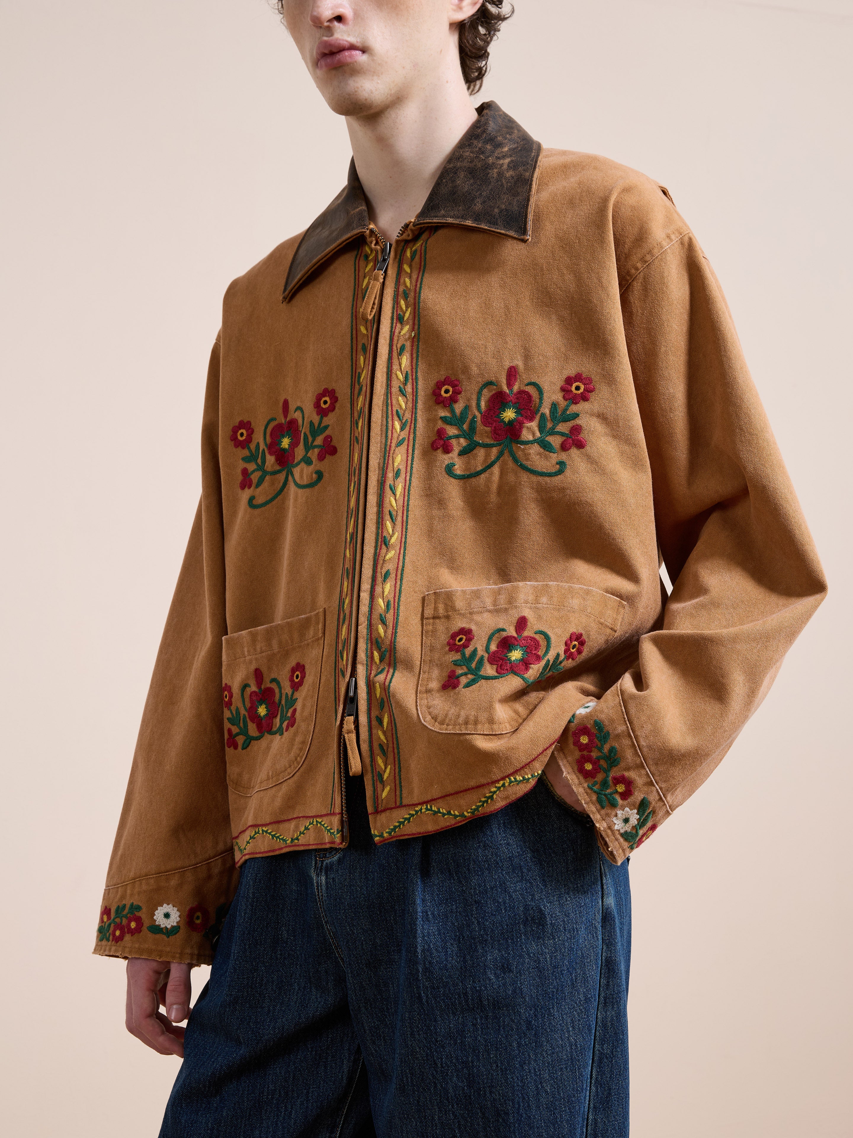 Rosette Canvas Work Jacket - Image 13