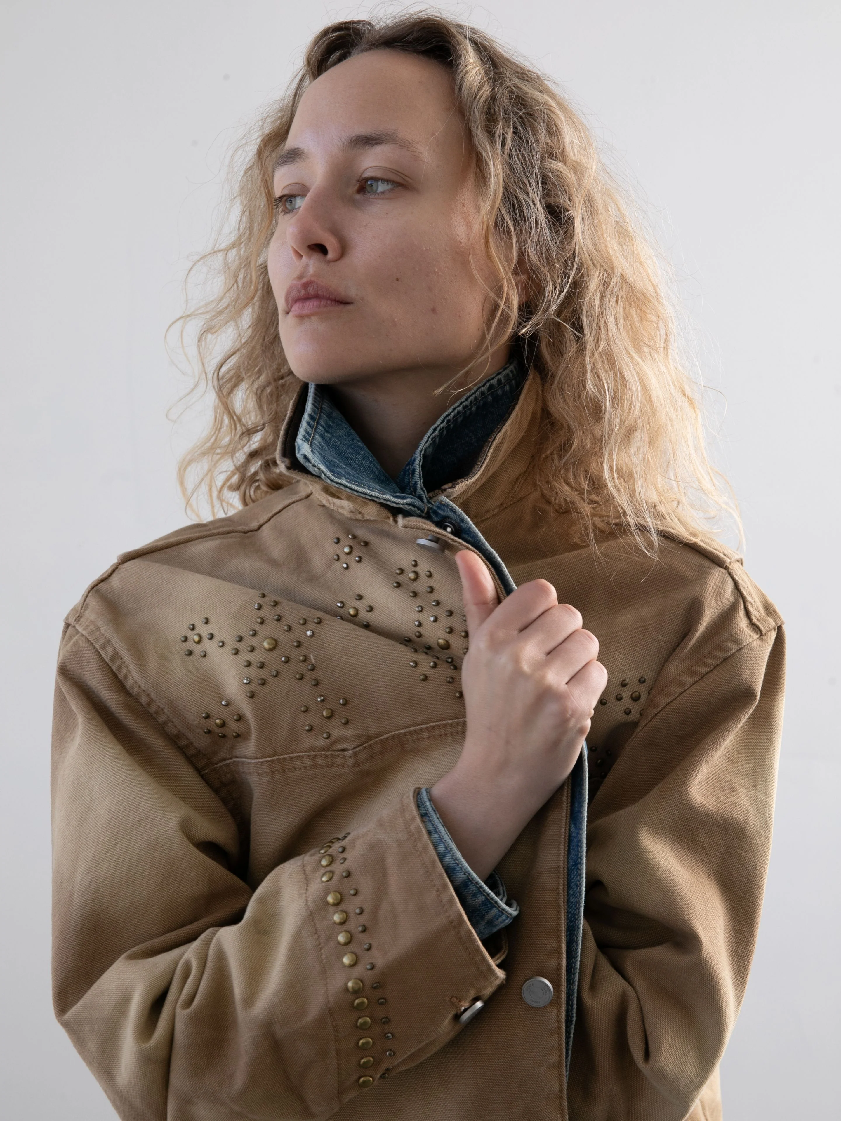 Canvas Studded Barn Jacket - Image 11