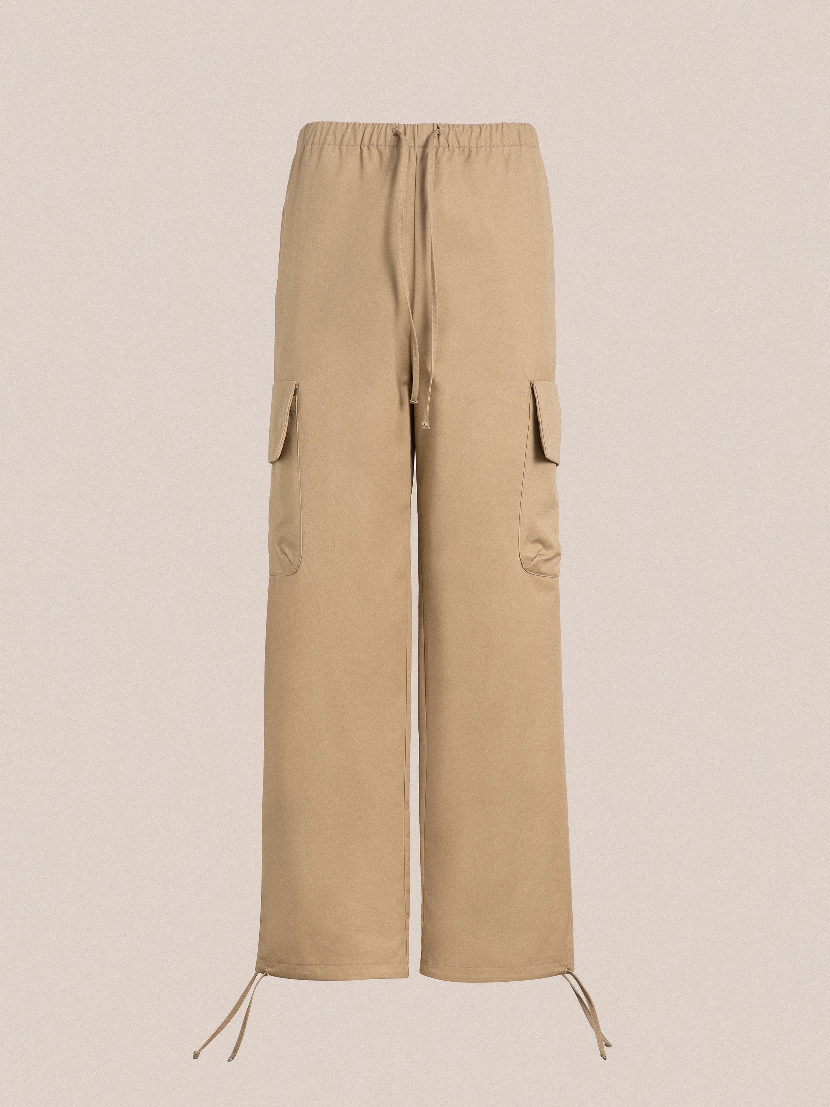 Twill Cargo Drawstring Pants - Image 6