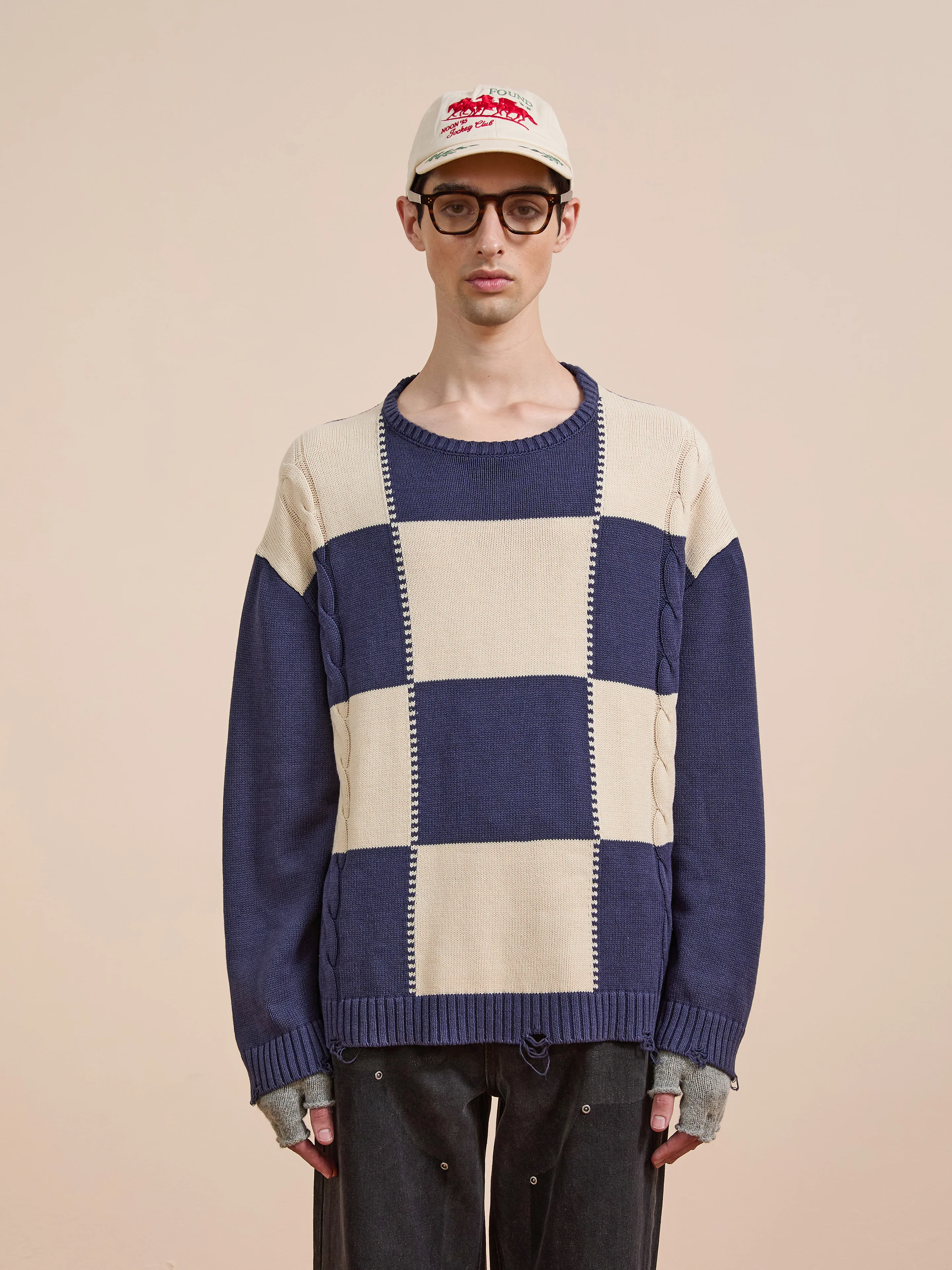 Checkered Fisherman Sweater