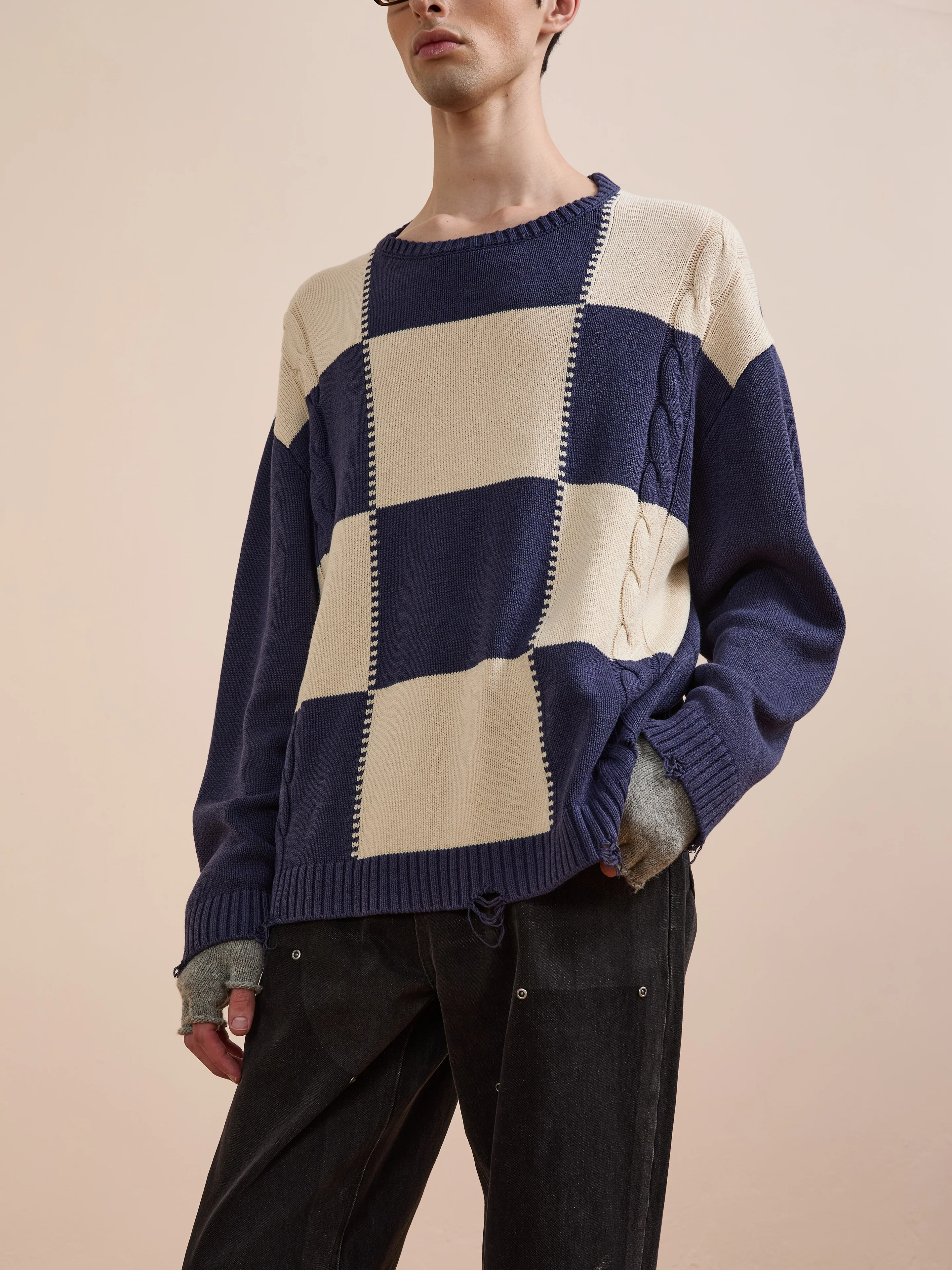 Checkered Fisherman Sweater - Image 2