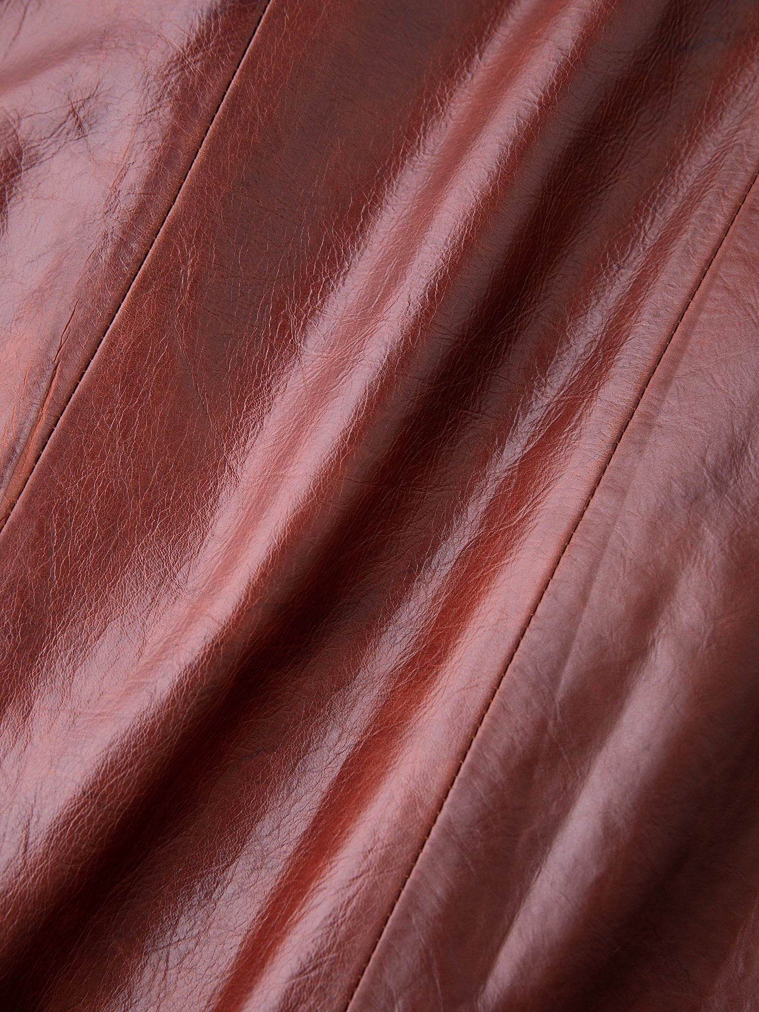 Claret Western Oversized Leather Blazer - Image 14