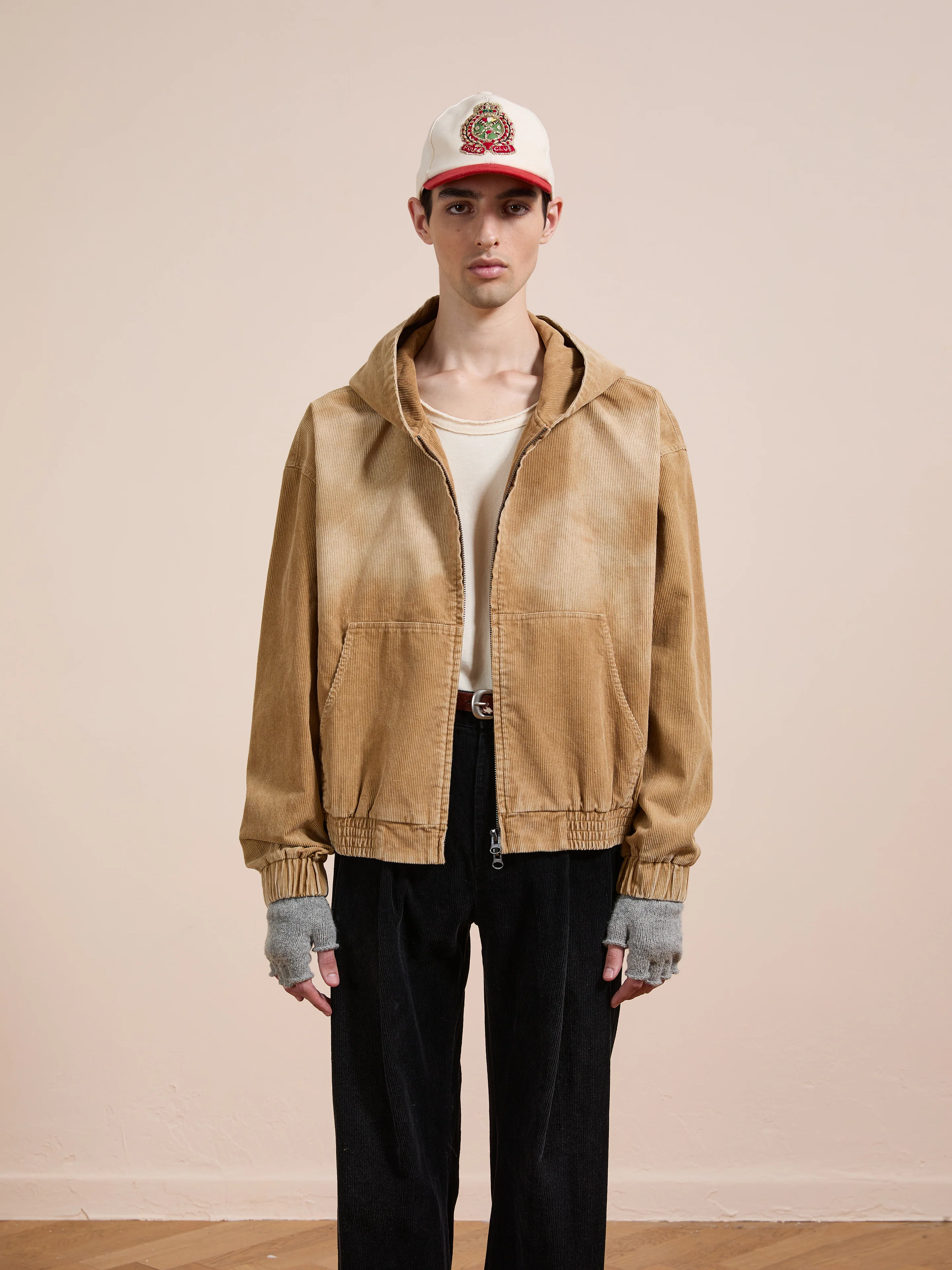 Corduroy Zip Up Hoodie