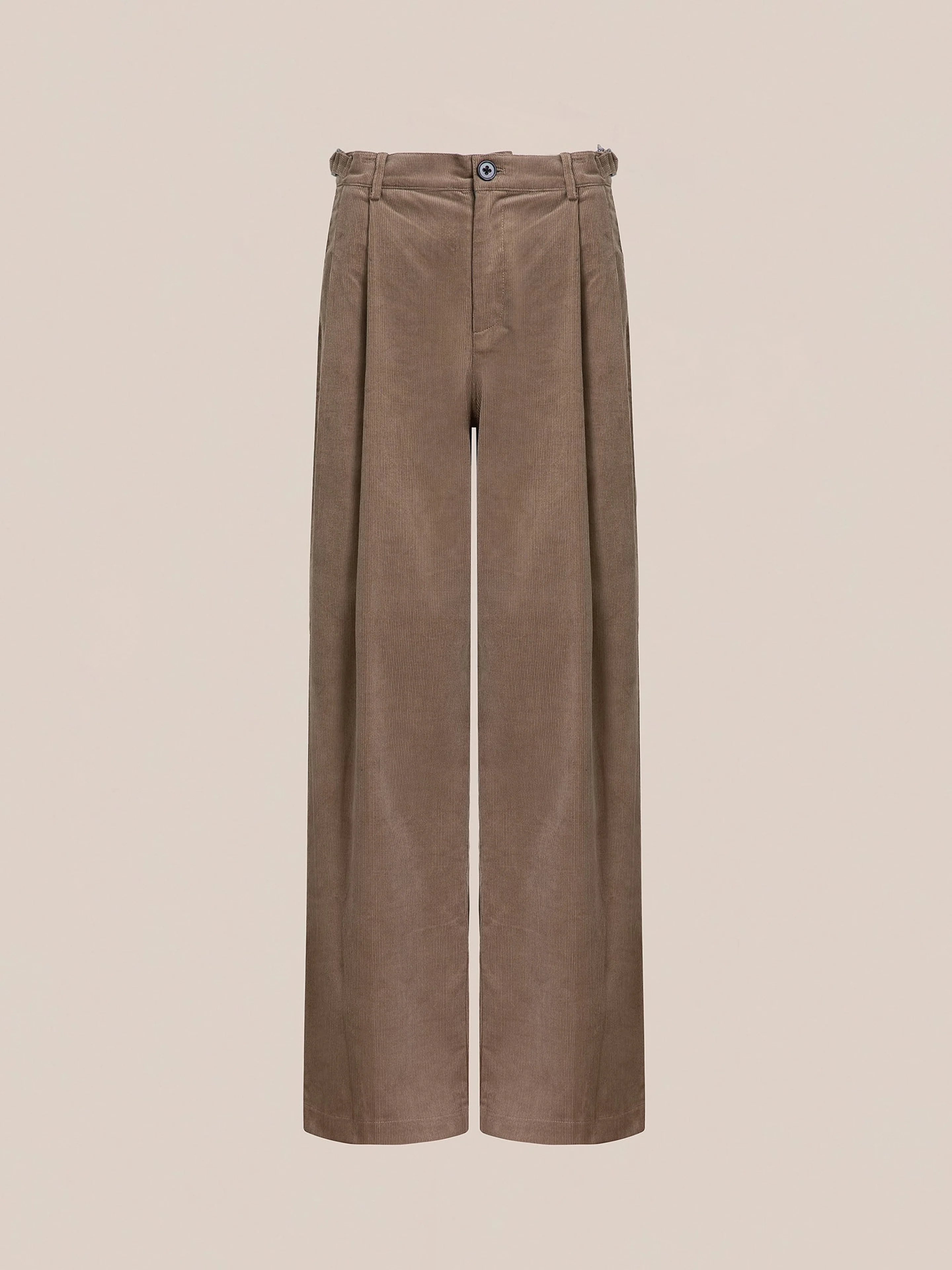 Corduroy Pleated Trousers - Image 6