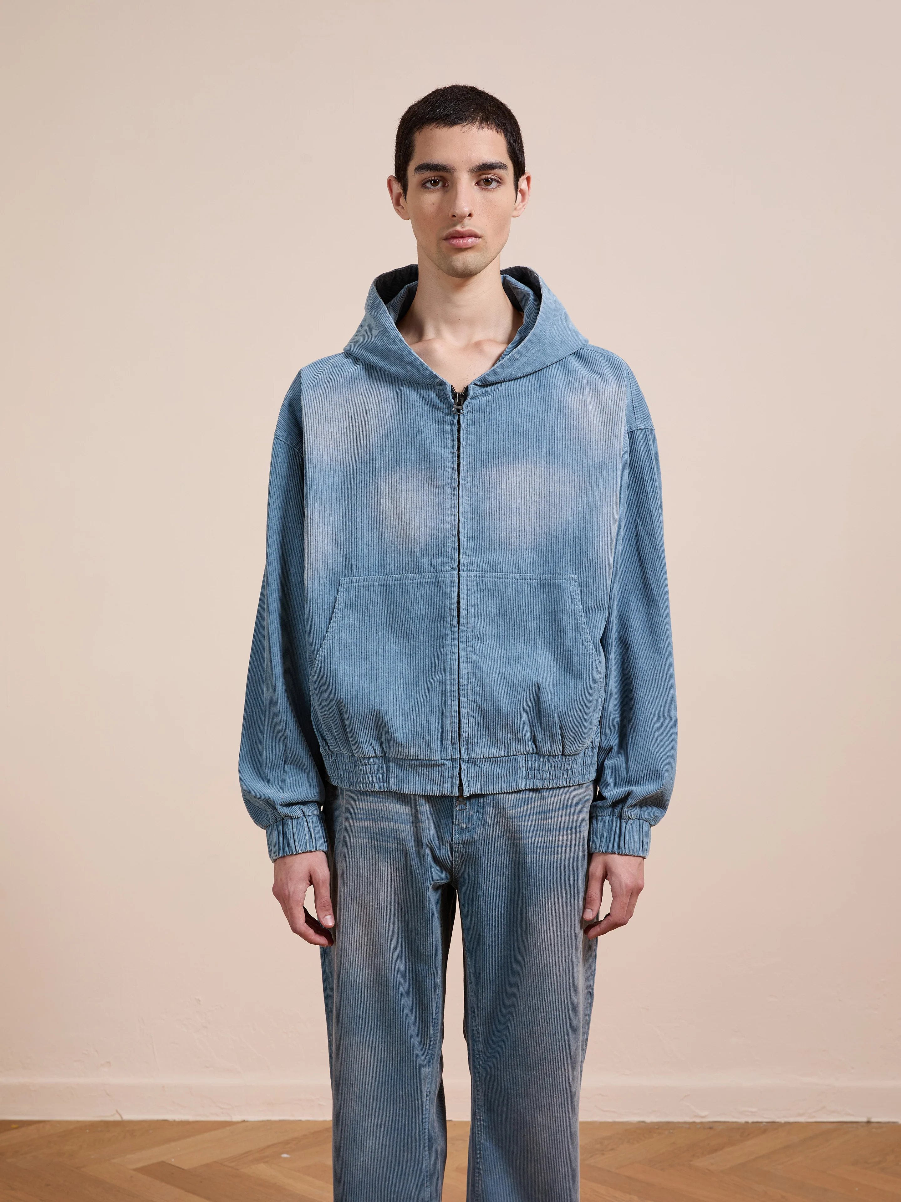 Corduroy Zip Up Hoodie - Image 3