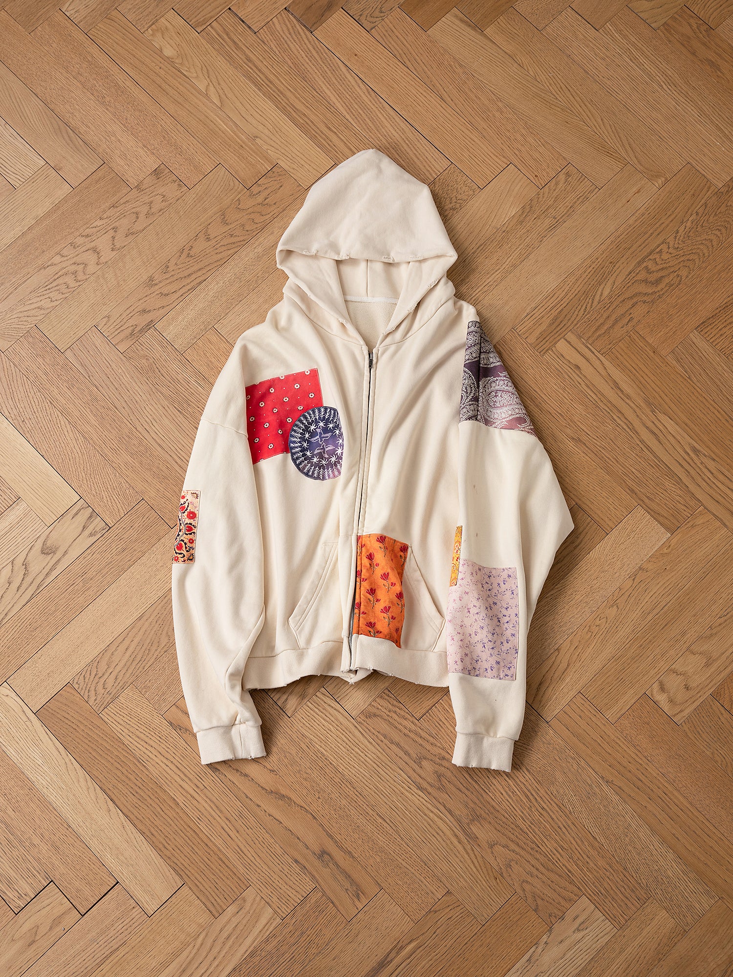 Tapestry Patchwork Zip Up Hoodie - Image 6