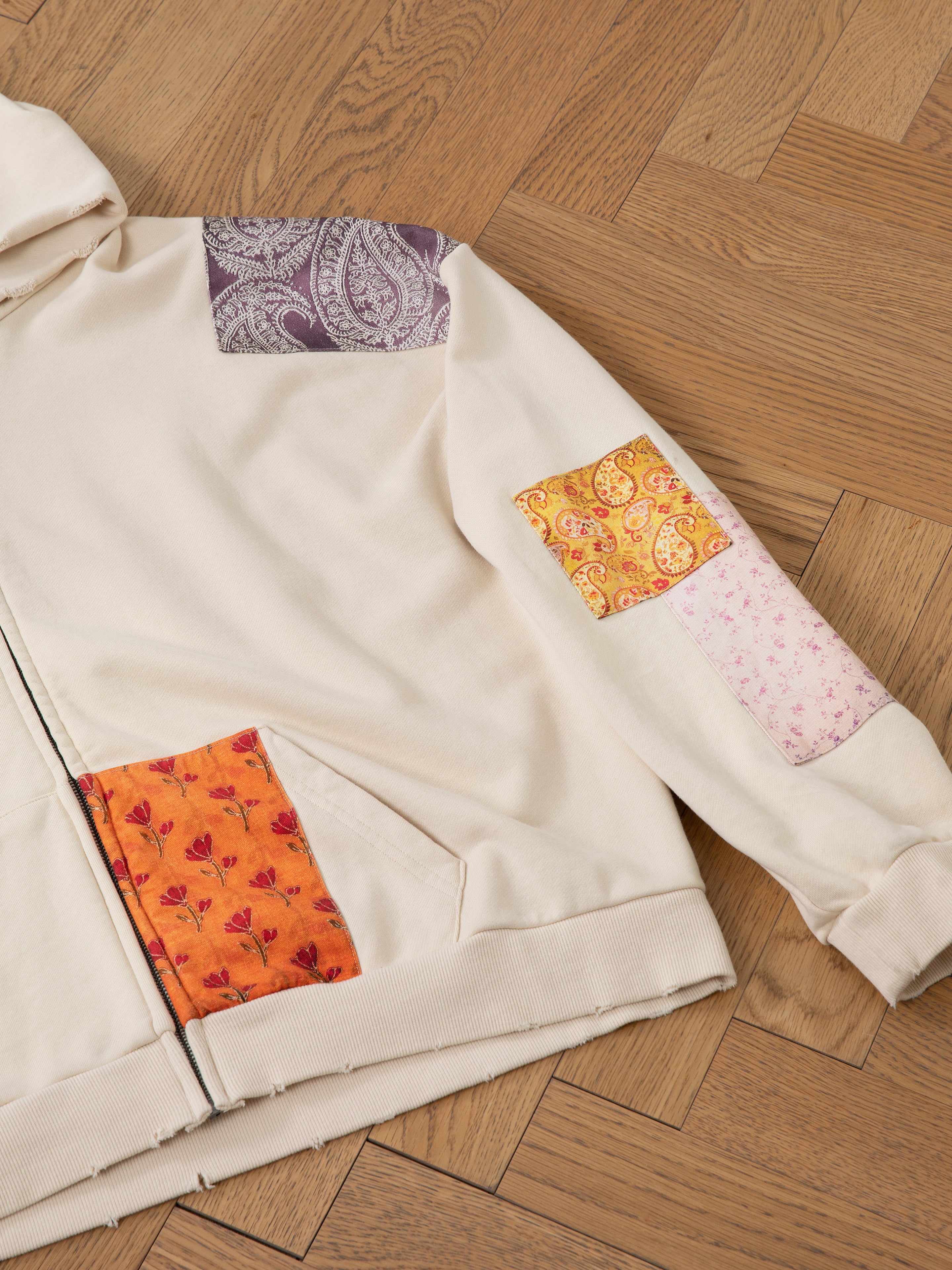 Tapestry Patchwork Zip Up Hoodie - Image 8