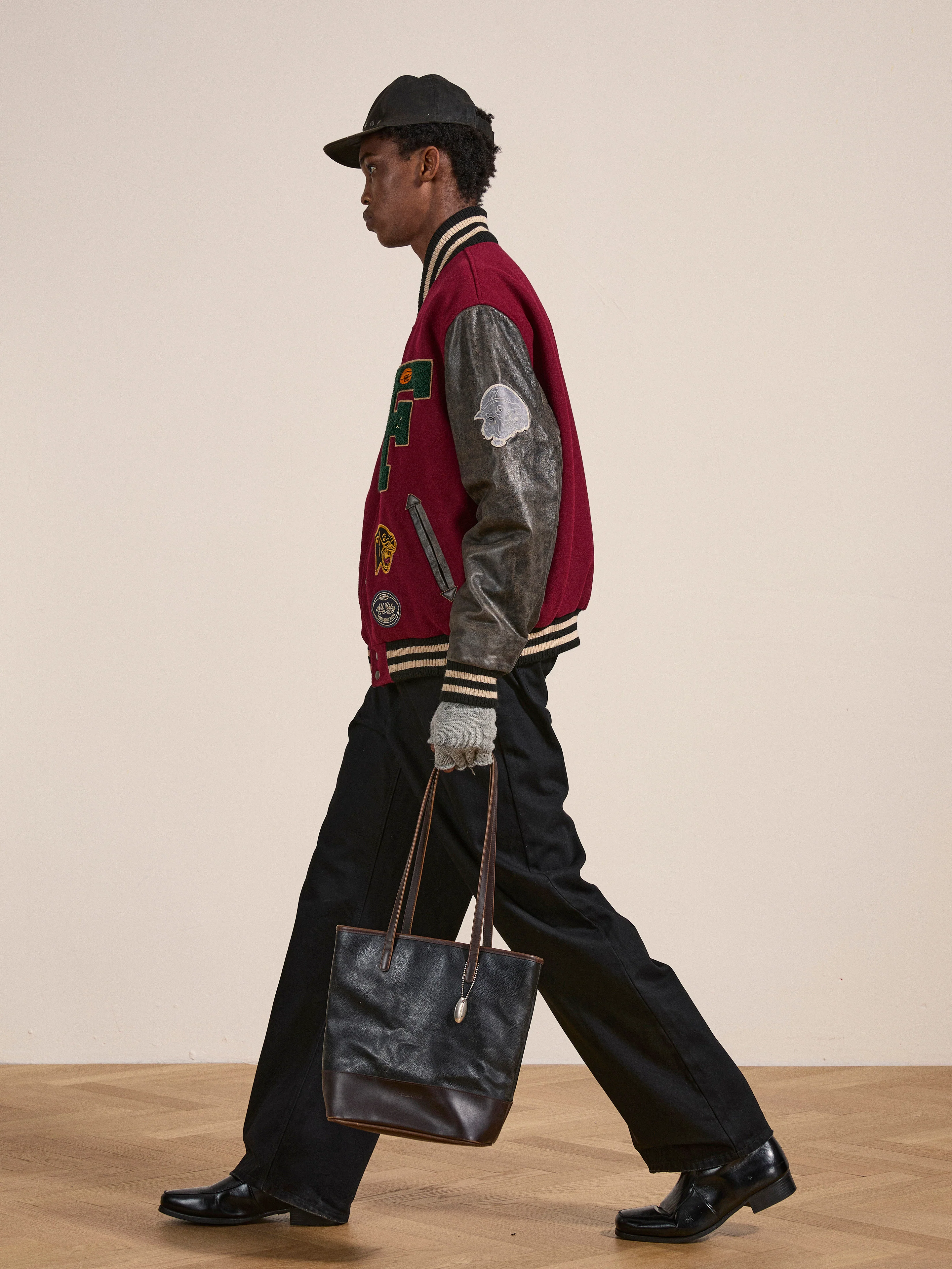 Crimson Letterman Jacket - Image 3