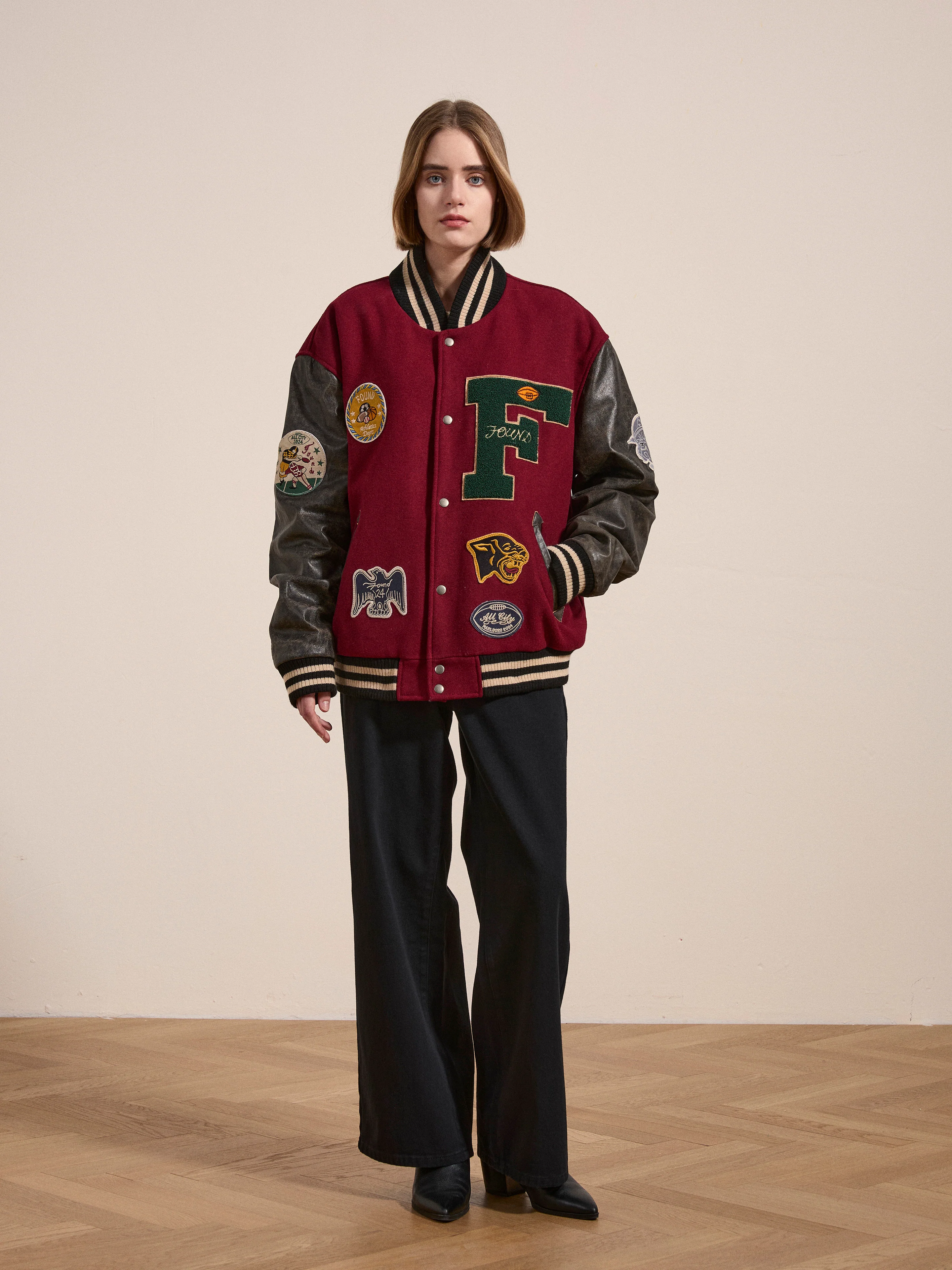 Crimson Letterman Jacket - Image 7